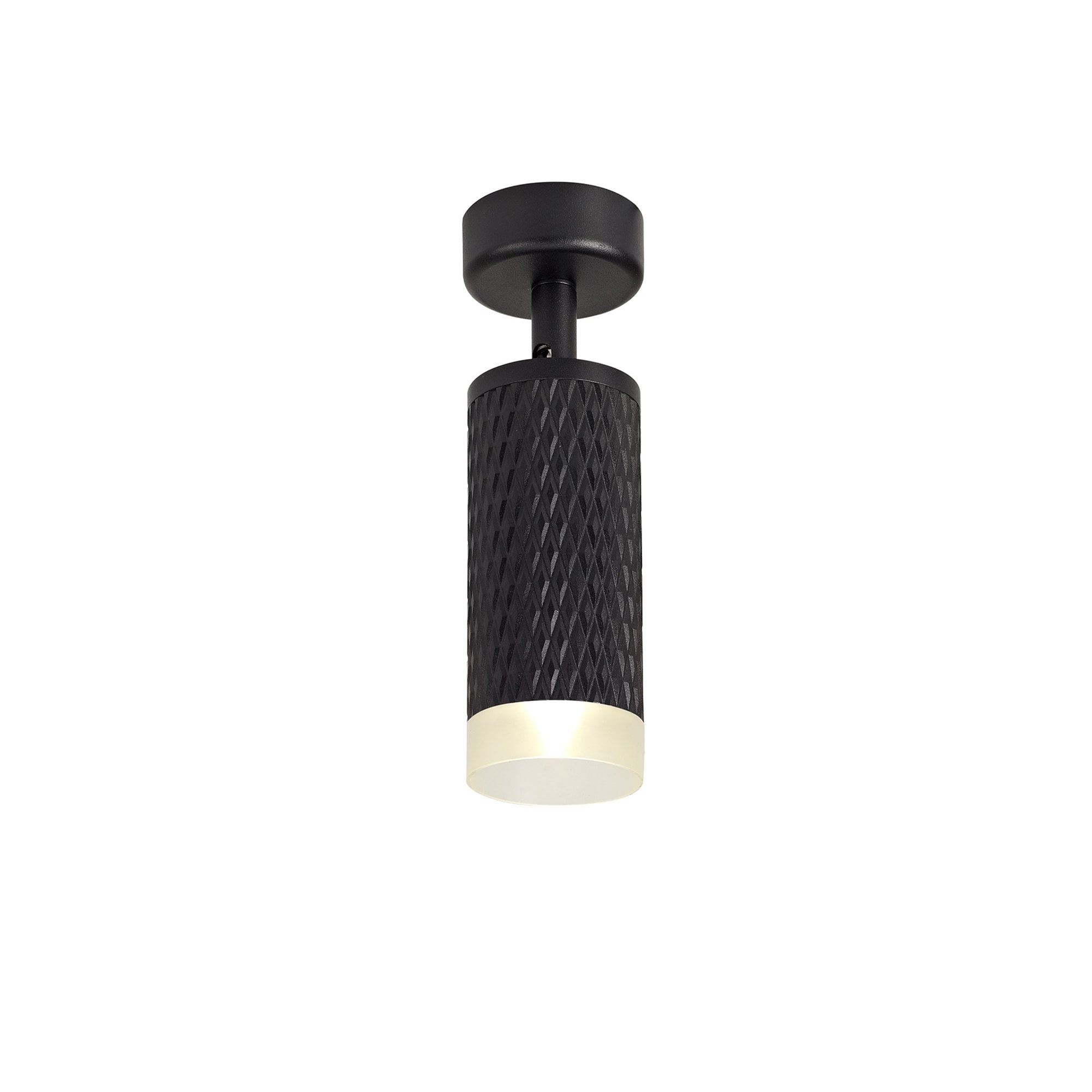 Fabula Summerfield Single Adjustable Spot Light - Sand Black & Acrylic Ring