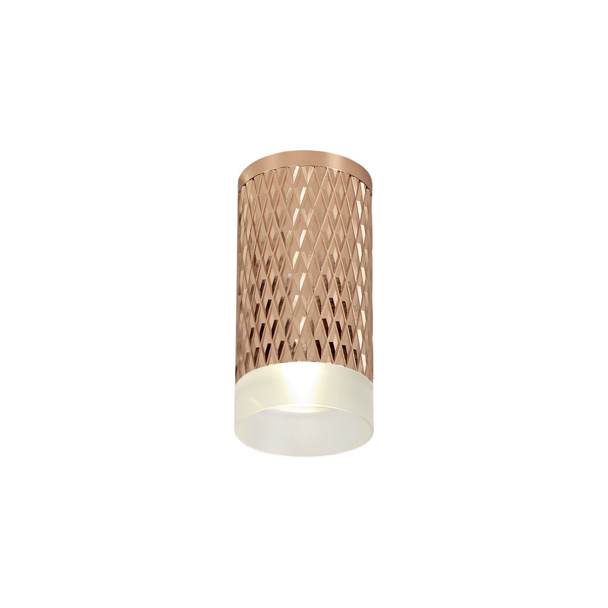 Fabula Summerfield Single 11cm Ceiling Spot Light - Rose Gold & Acrylic Ring