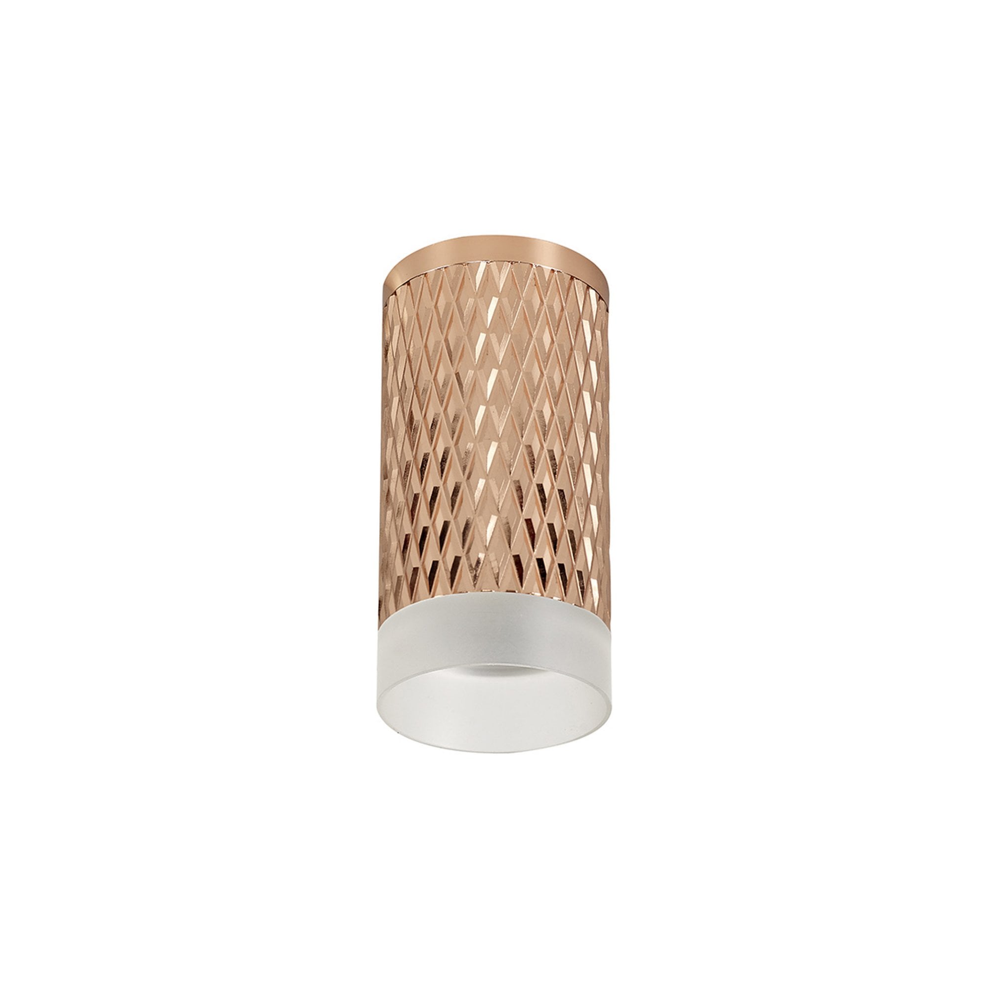 Fabula Summerfield Single 11cm Ceiling Spot Light - Rose Gold & Acrylic Ring