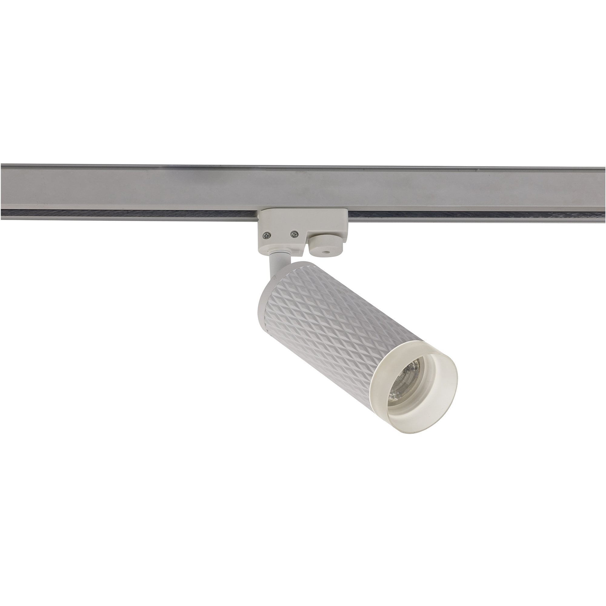 Fabula Summerfield Single Adjustable Track Spot Light - Sand White & Acrylic Ring