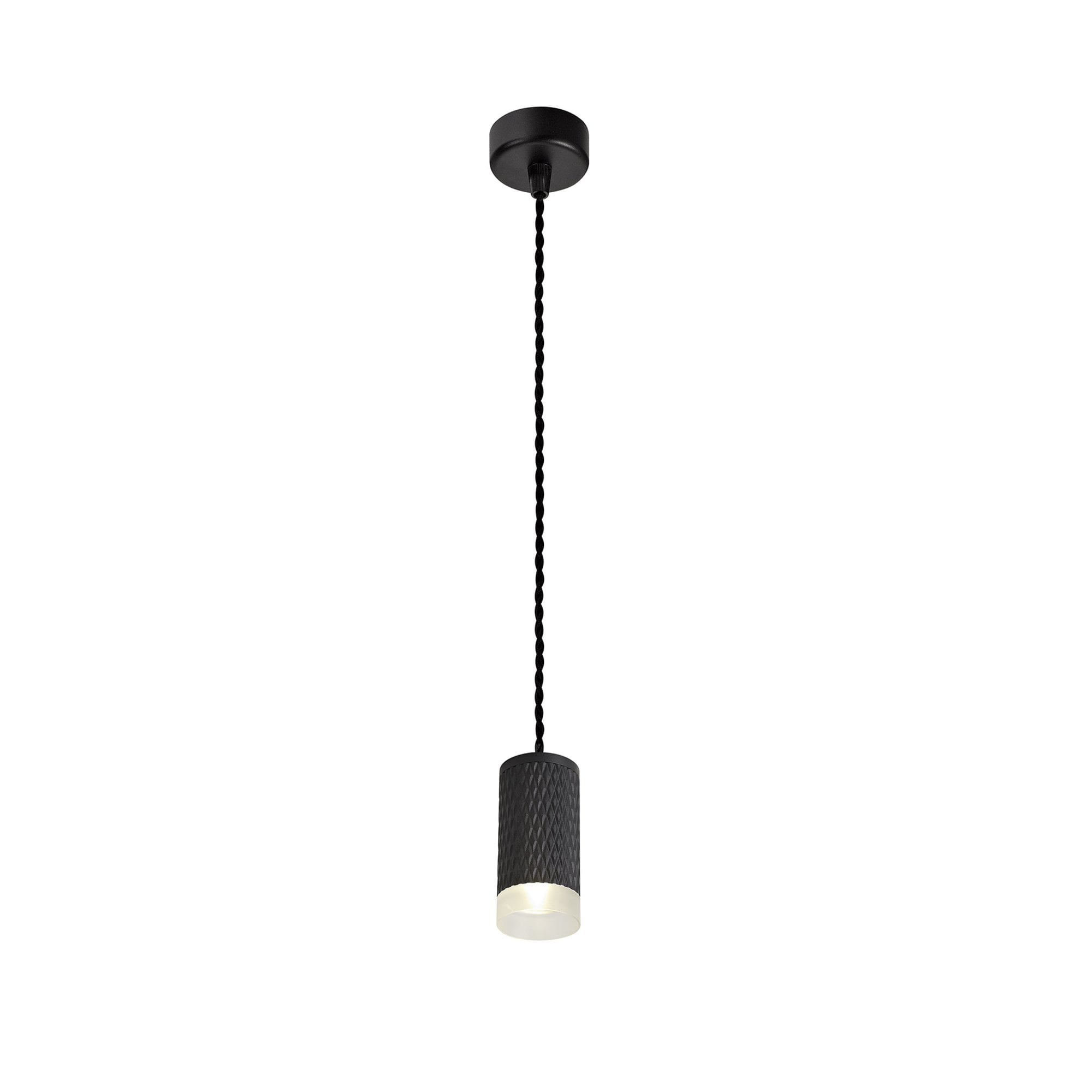 Fabula Summerfield Single 11cm Pendant - Sand Black & Acrylic Ring