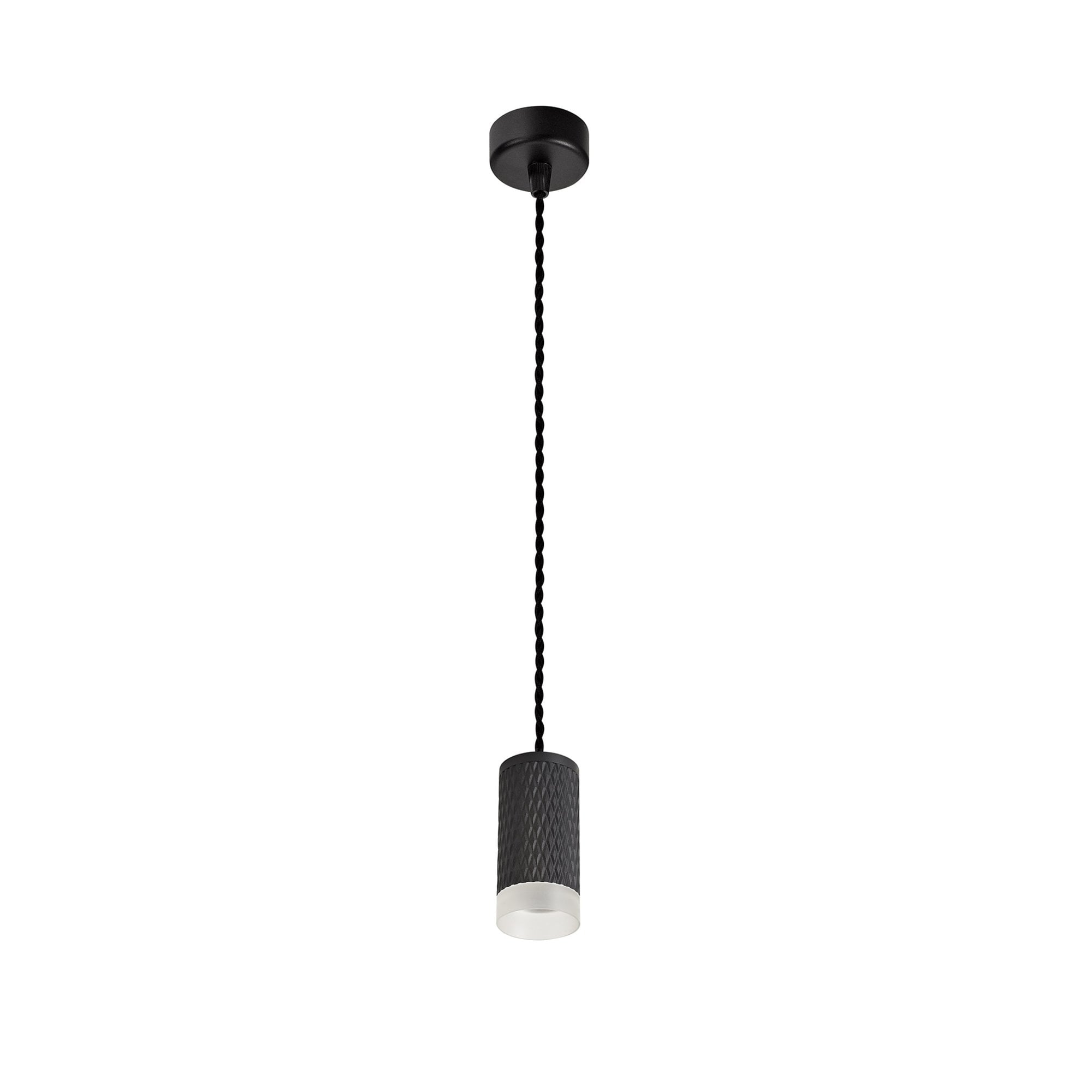Fabula Summerfield Single 11cm Pendant - Sand Black & Acrylic Ring