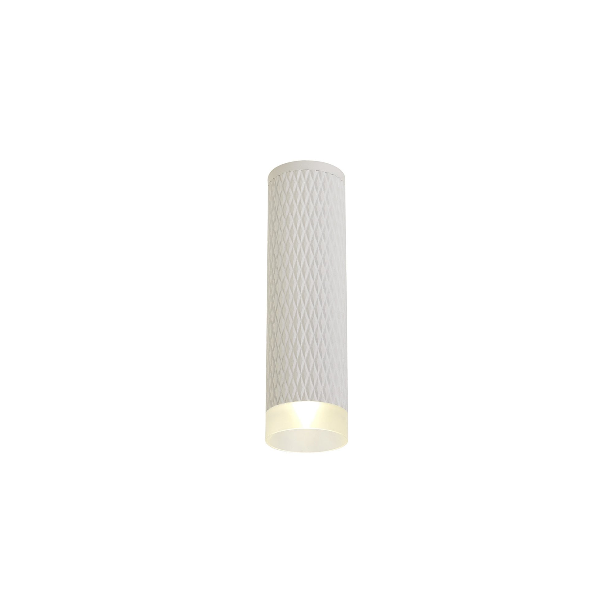 Fabula Summerfield Single 20cm Ceiling Spot Light - Sand White & Acrylic Ring