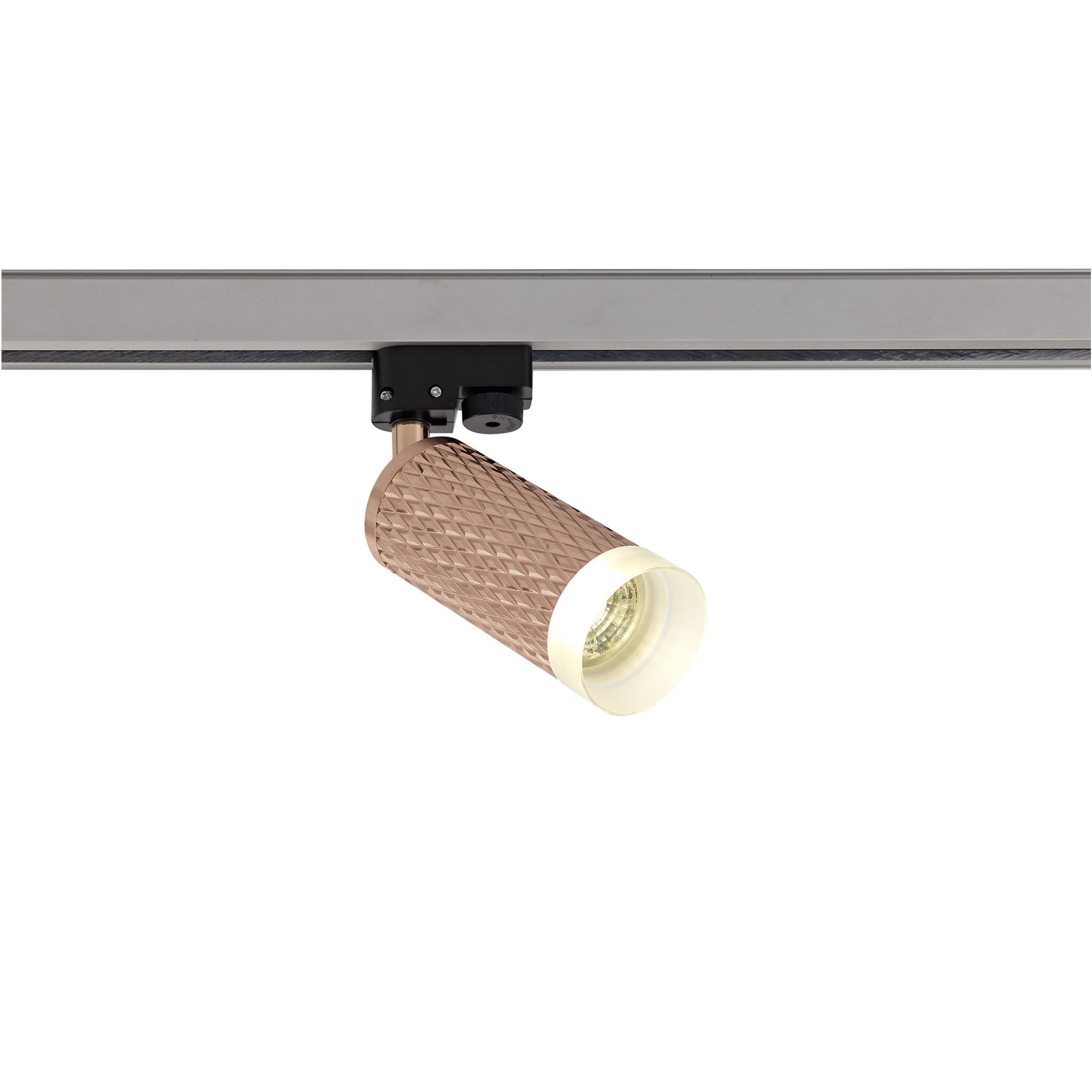 Fabula Summerfield Single Adjustable Track Spot Light - Rose Gold & Acrylic Ring