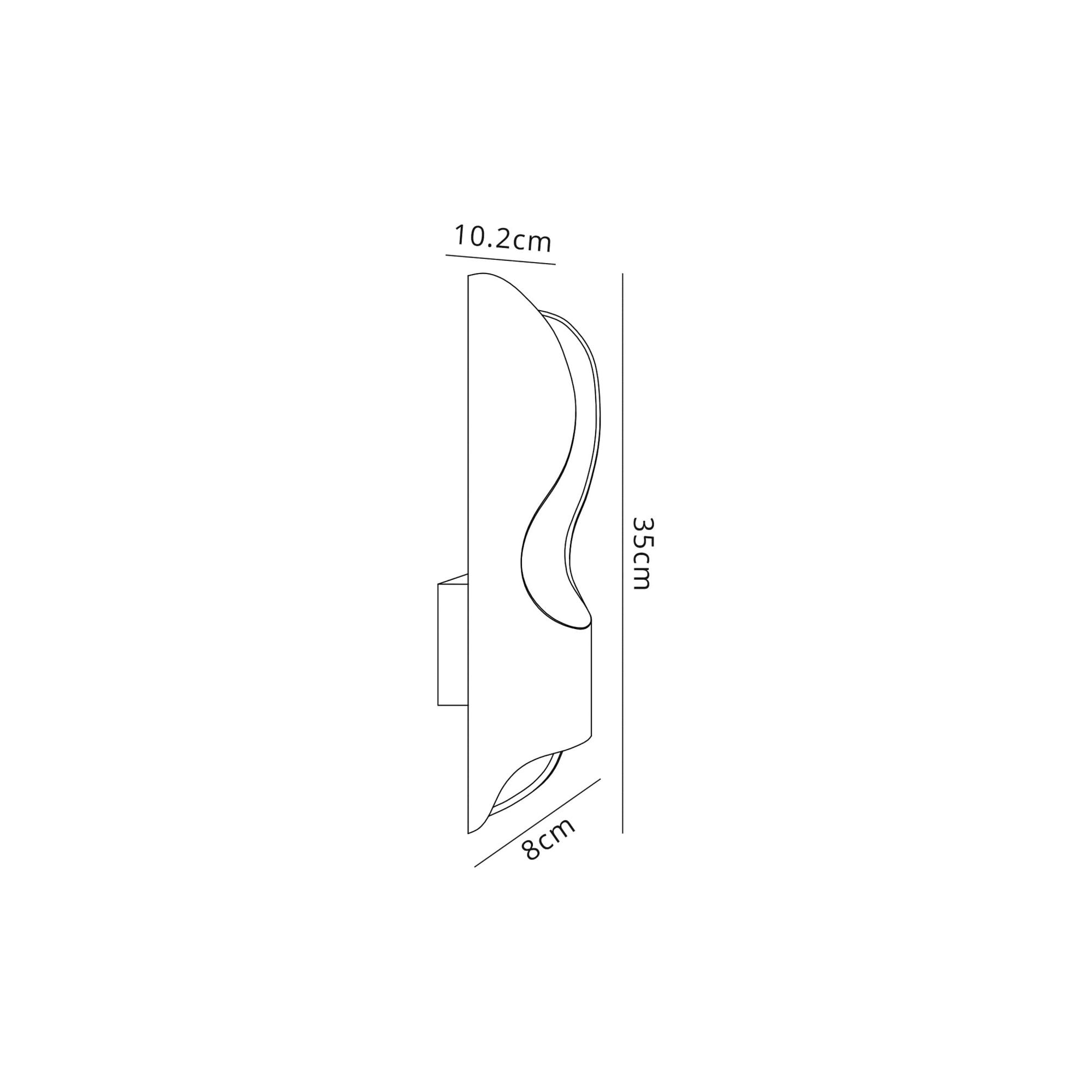 Fabula Stanmore LED Wall Lamp - Anthracite & Gold Leaf