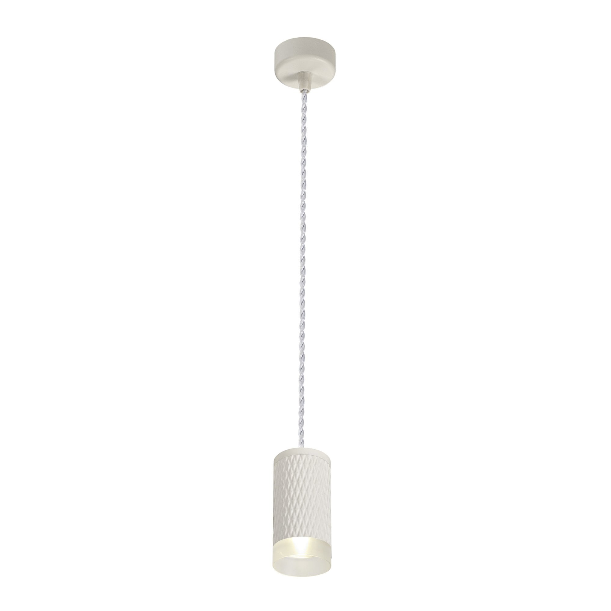 Fabula Summerfield Single 11cm Pendant - Sand White & Acrylic Ring