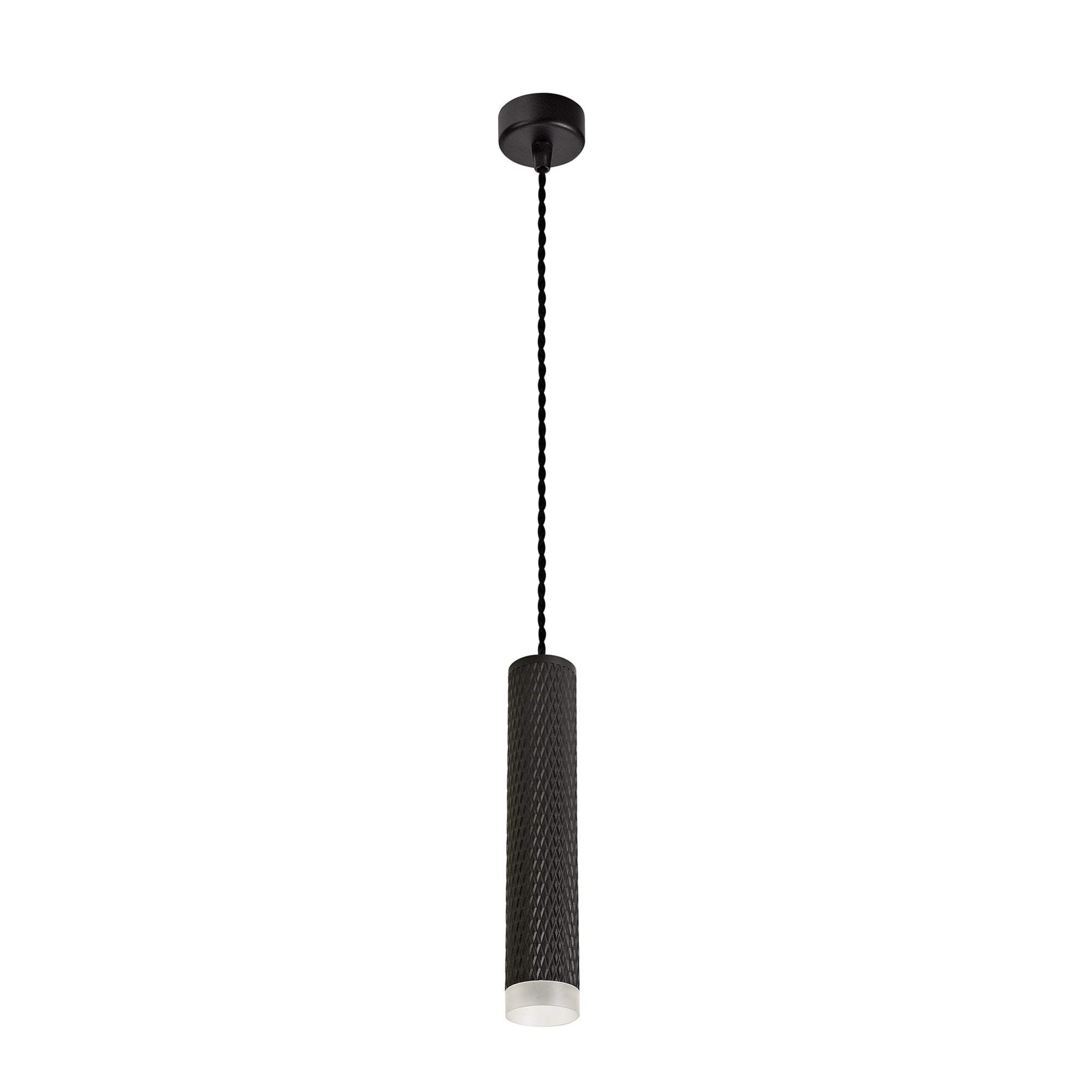 Fabula Summerfield Single 30cm Pendant - Sand Black & Acrylic Ring