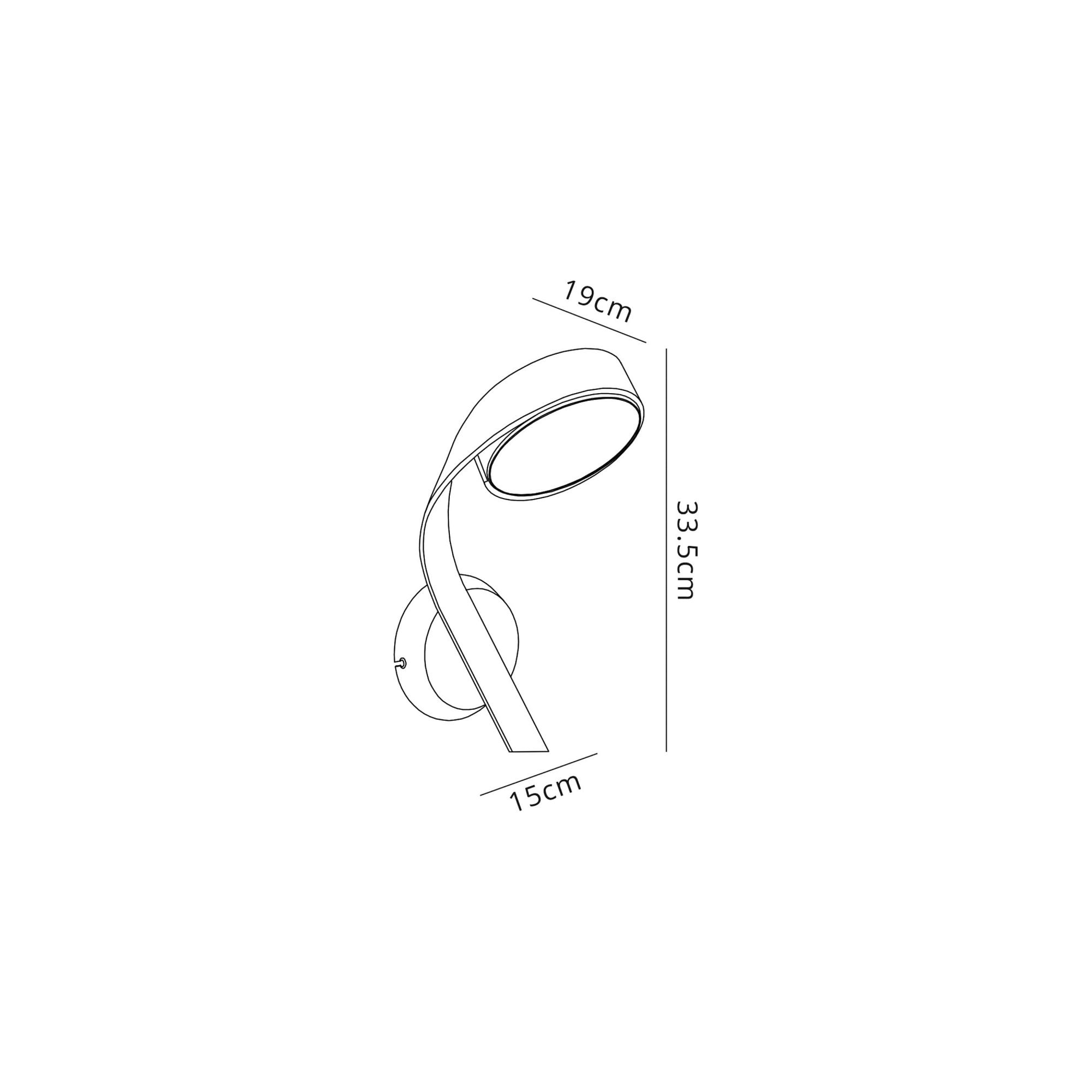 Fabula Sylvan LED Wall Lamp - Left - Silver & Polished Chrome