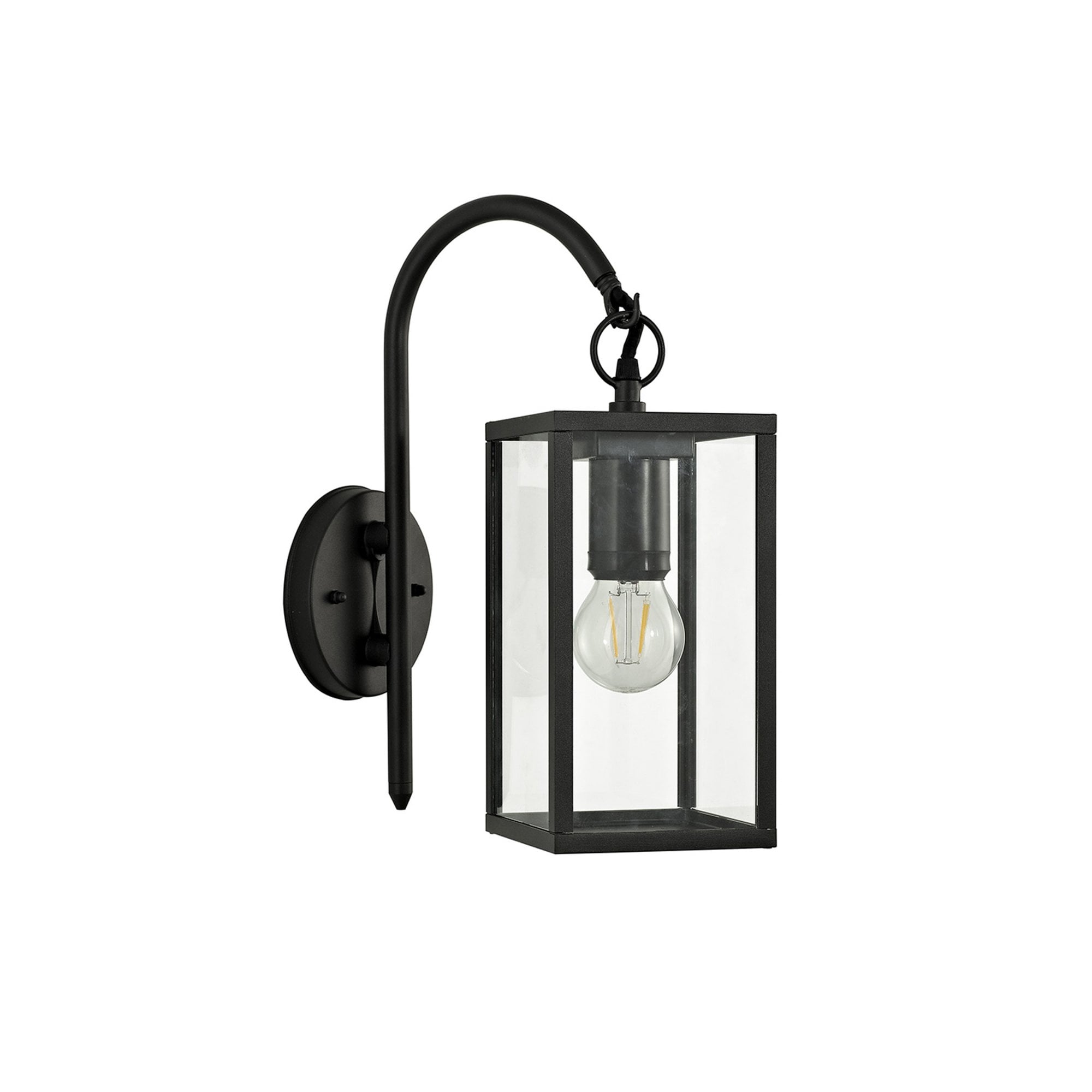 Fabula Honeycroft Downward Wall Lamp - Graphite Black - IP54
