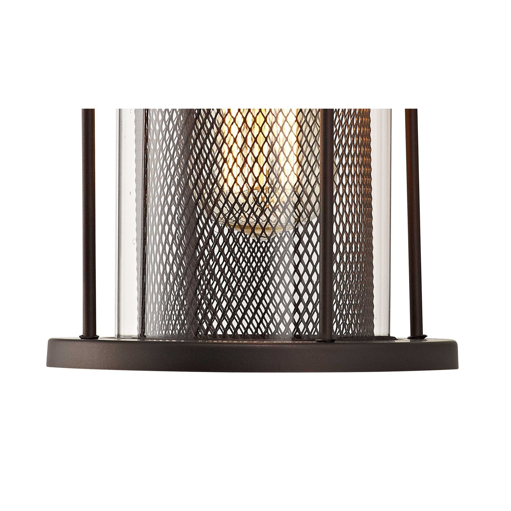 Fabula Addison Large Wall Lamp - Antique Bronze & Clear Glass - IP54