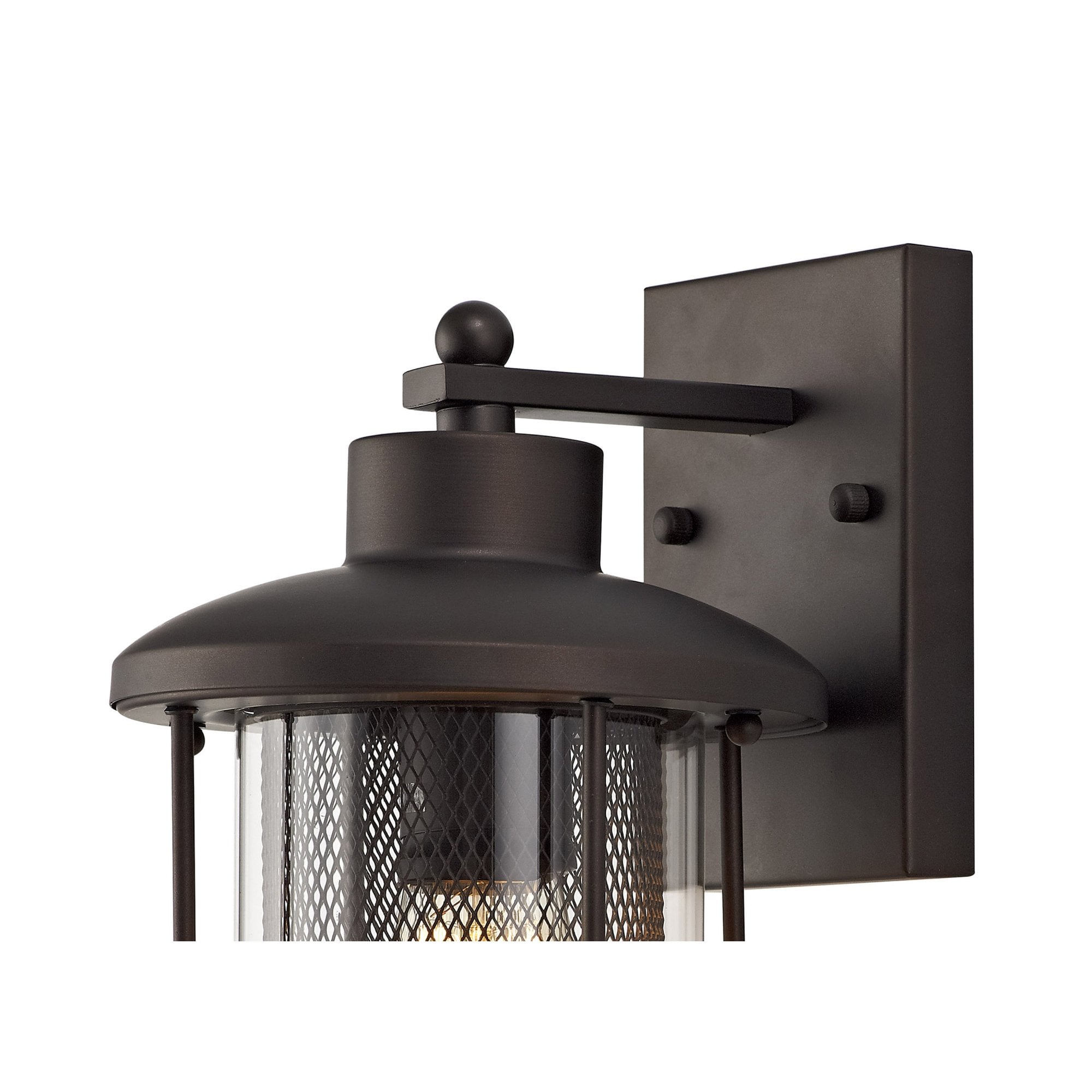 Fabula Addison Large Wall Lamp - Antique Bronze & Clear Glass - IP54