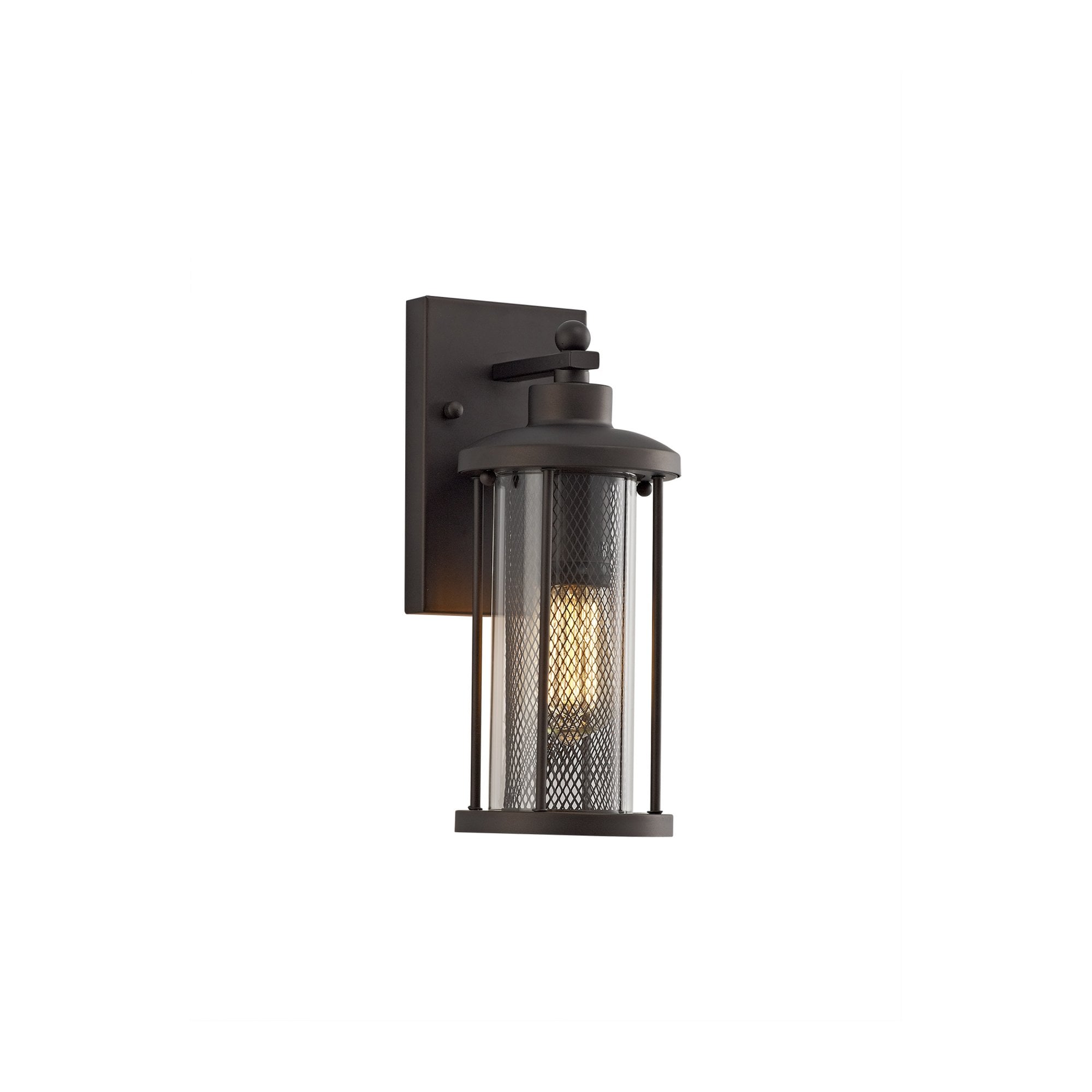 Fabula Addison Small Wall Lamp - Antique Bronze & Clear Glass - IP54