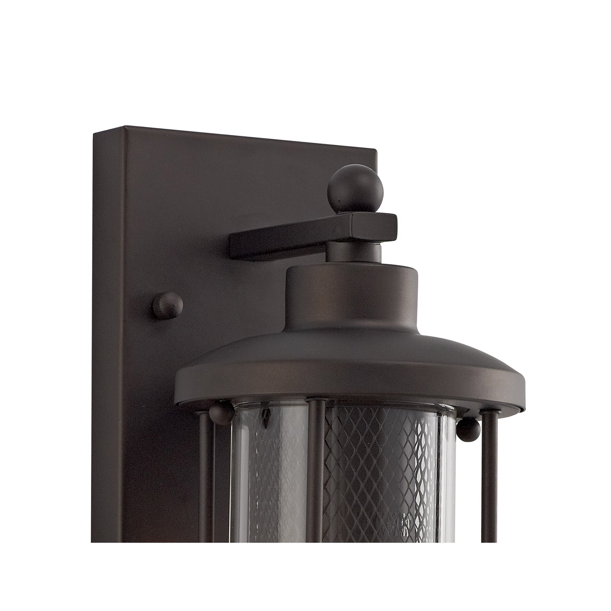 Fabula Addison Small Wall Lamp - Antique Bronze & Clear Glass - IP54