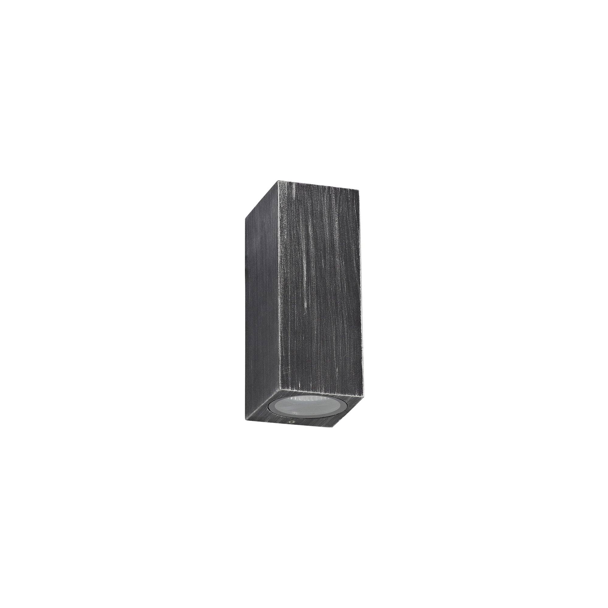 Fabula Summit Rectangular Up/Down Wall Lamp - Black Silver - IP54
