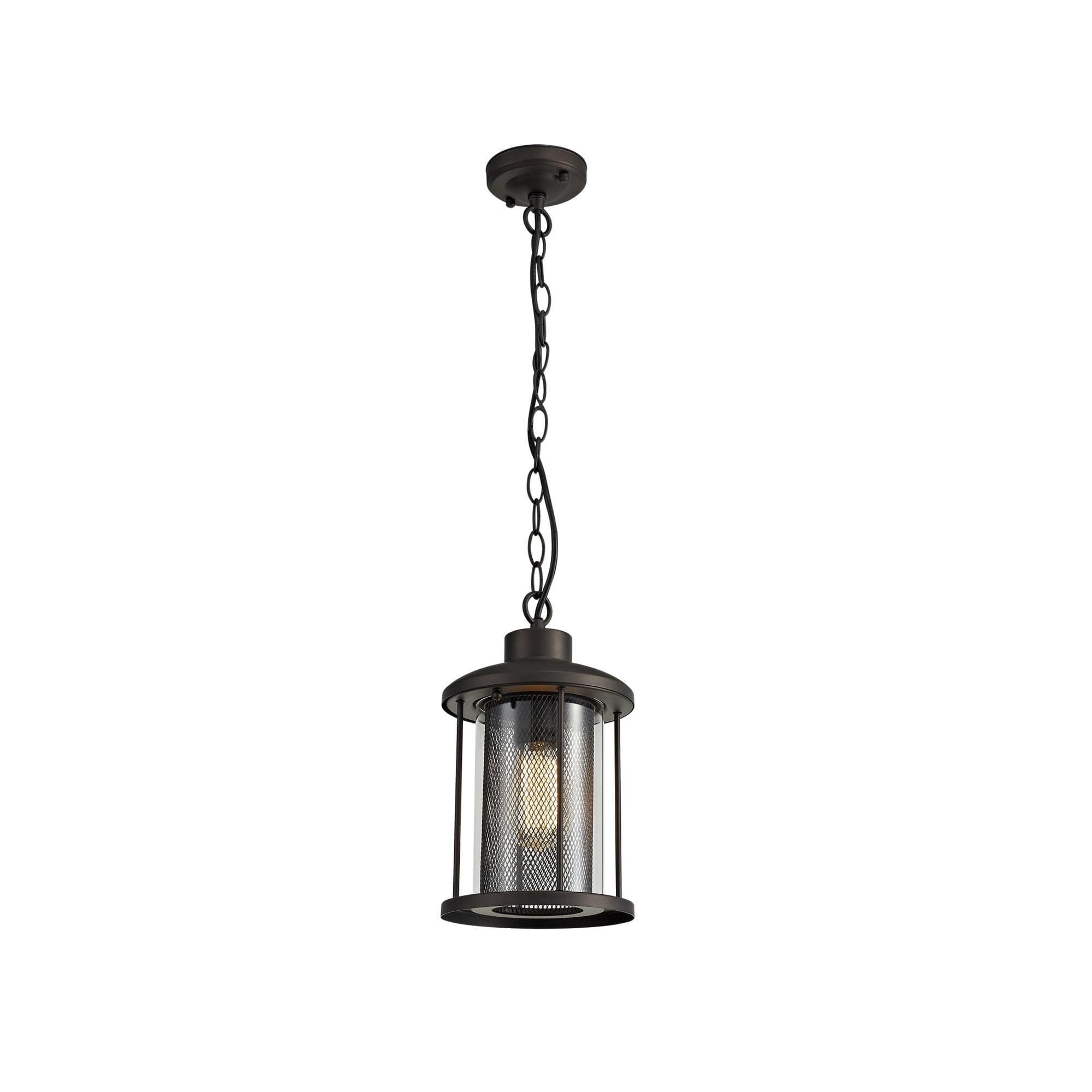 Fabula Addison Pendant - Antique Bronze & Clear Glass - IP54