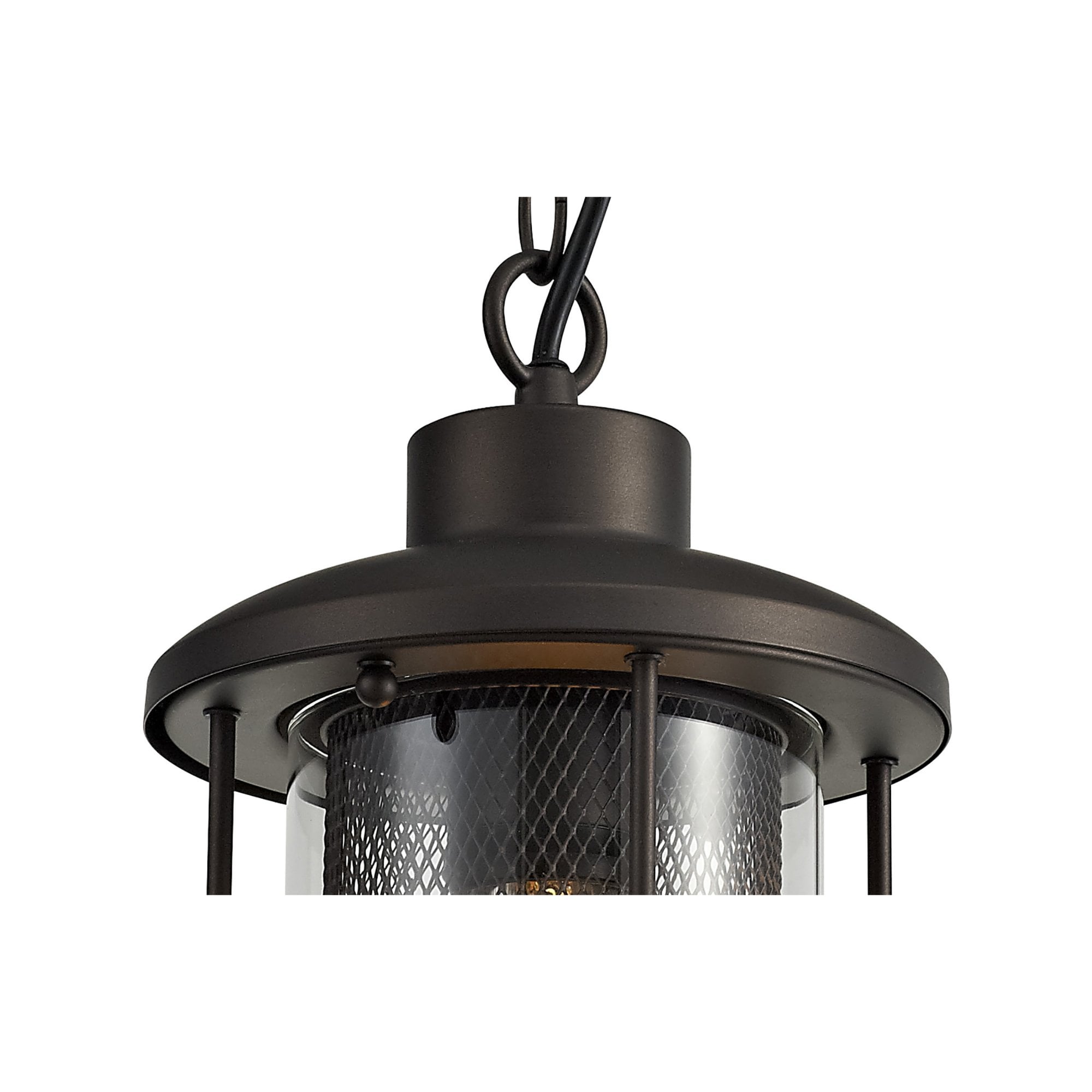 Fabula Addison Pendant - Antique Bronze & Clear Glass - IP54