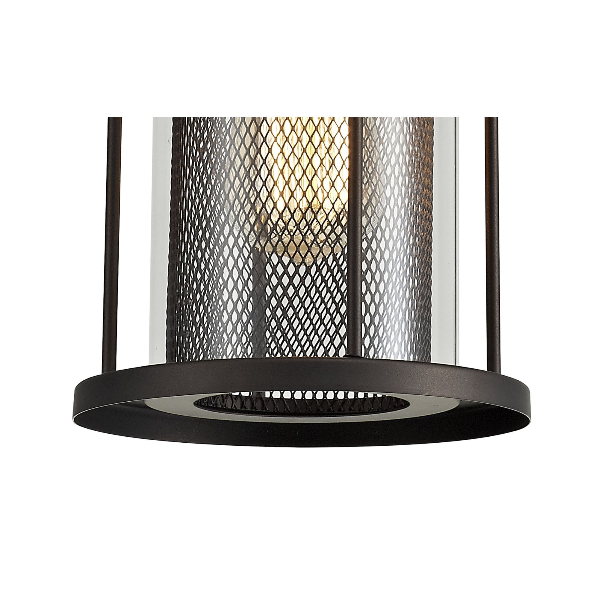 Fabula Addison Pendant - Antique Bronze & Clear Glass - IP54