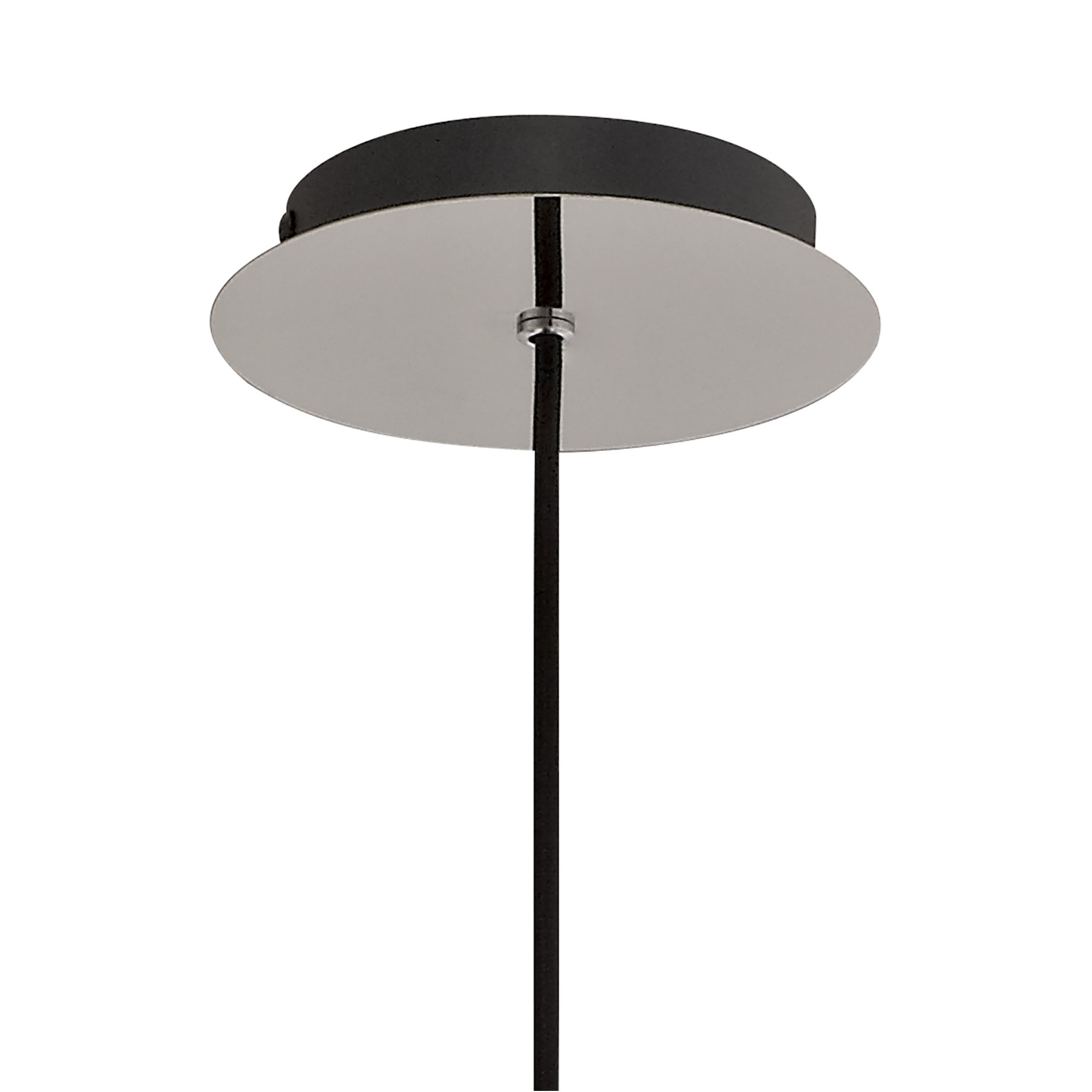 Fabula Kendon Single Adjustable Pendant - Black & Smoke Fade Glass