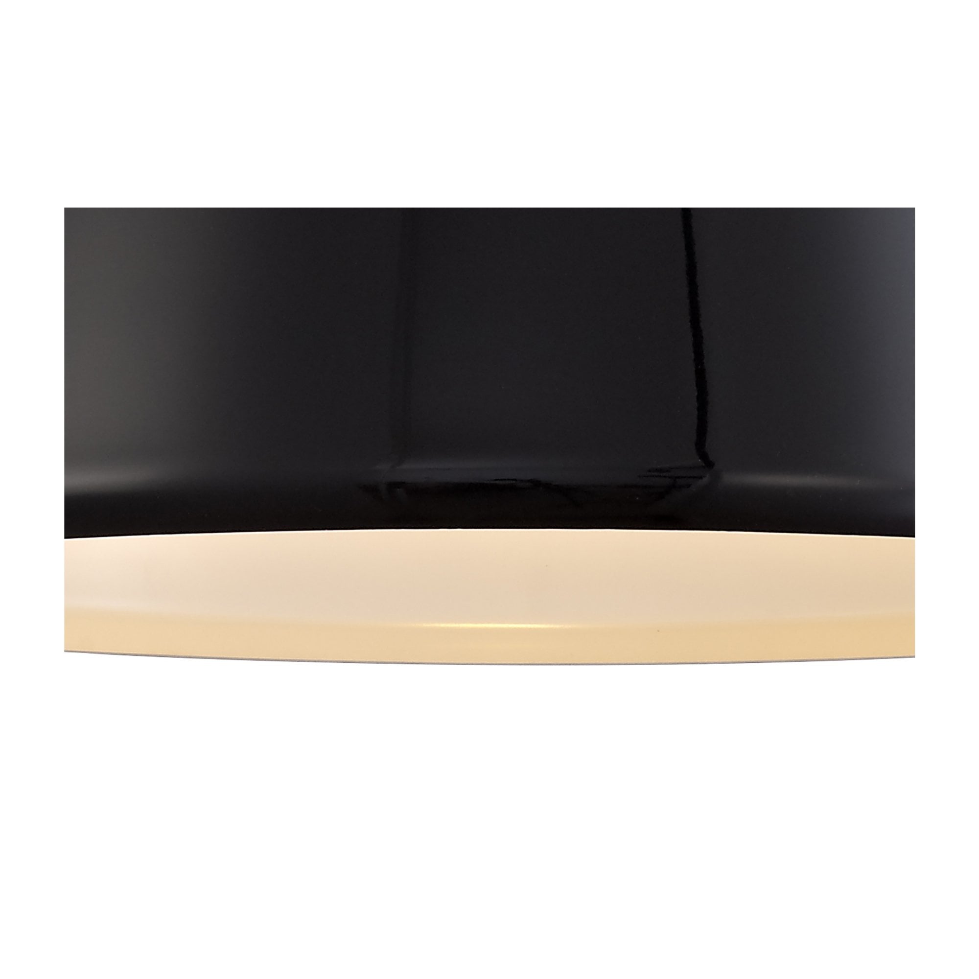 Fabula Bushfields Large Single Adjustable Pendant - Gloss Black & Gloss White