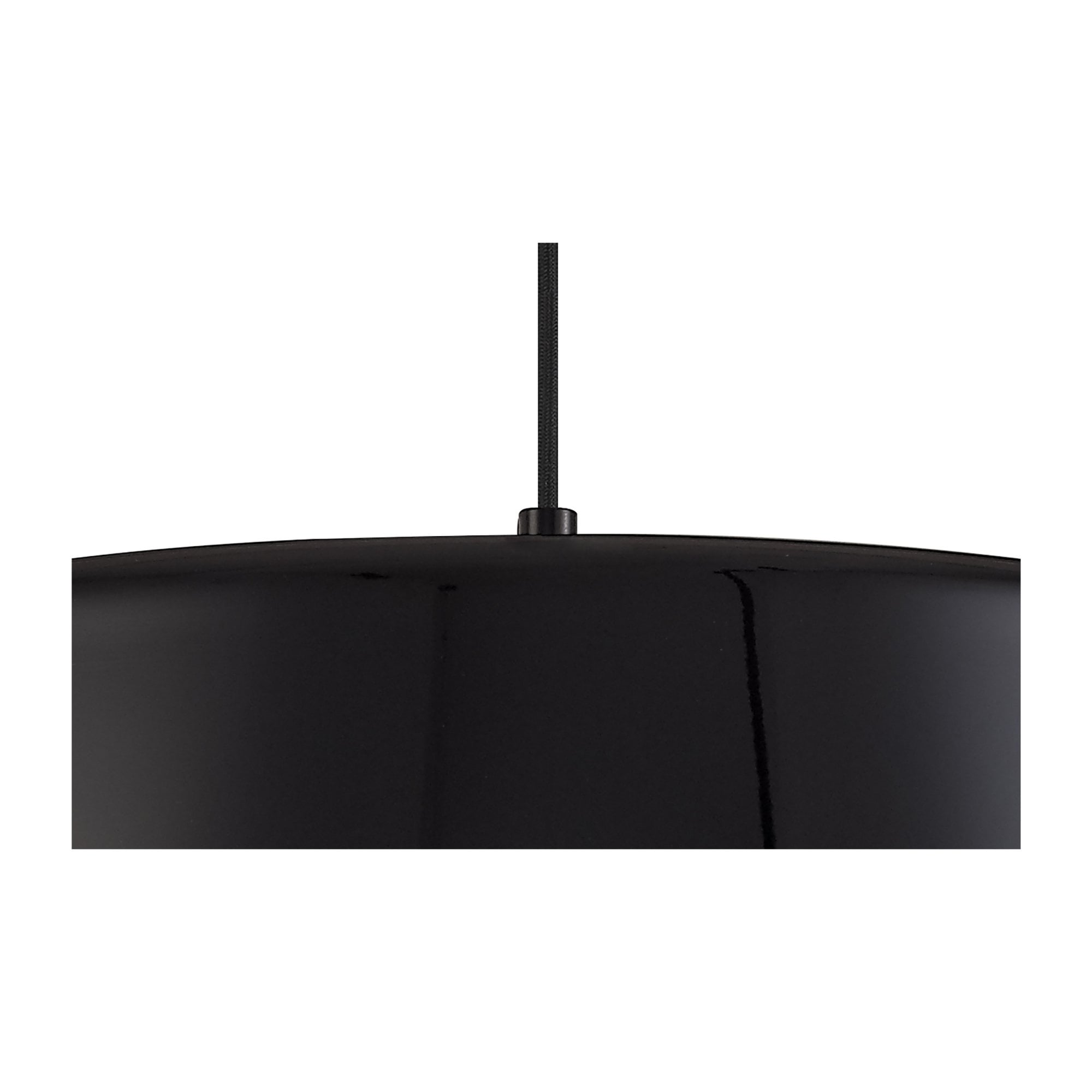Fabula Bushfields Large Single Adjustable Pendant - Gloss Black & Gloss White