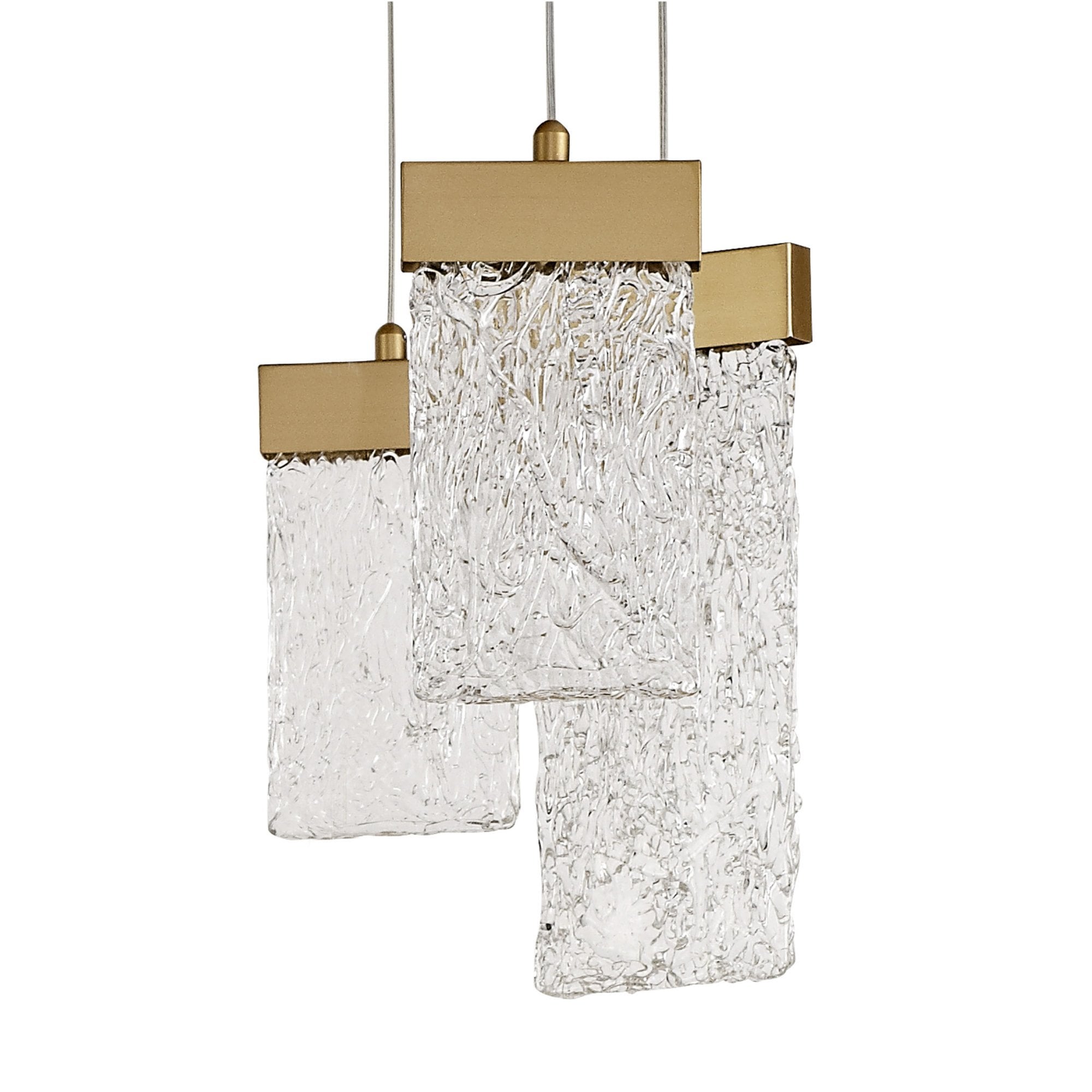 Fabula Falcon 21 Light Round LED Pendant - Painted Brushed Gold