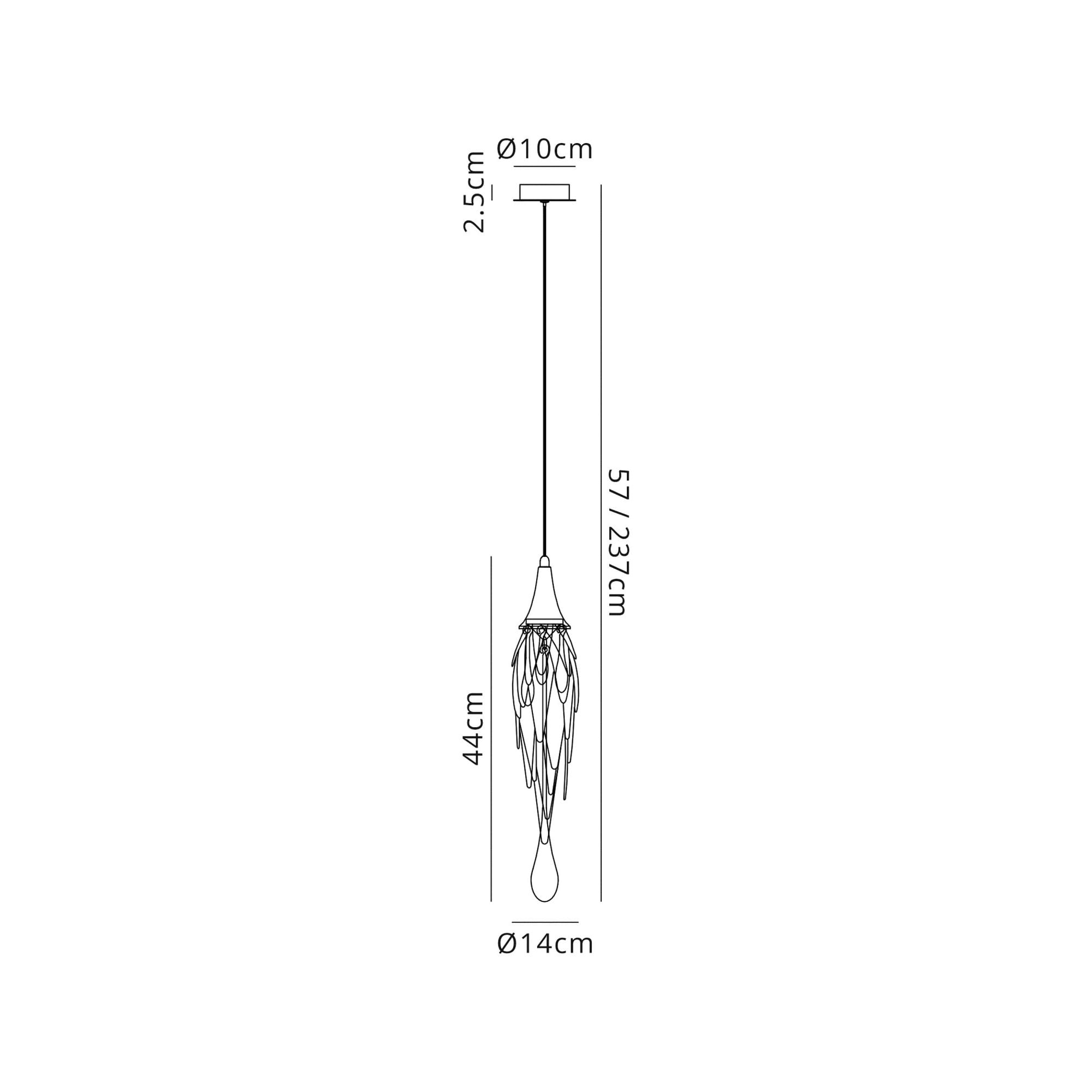 Fabula Albion Single Pendant - Polished Chrome