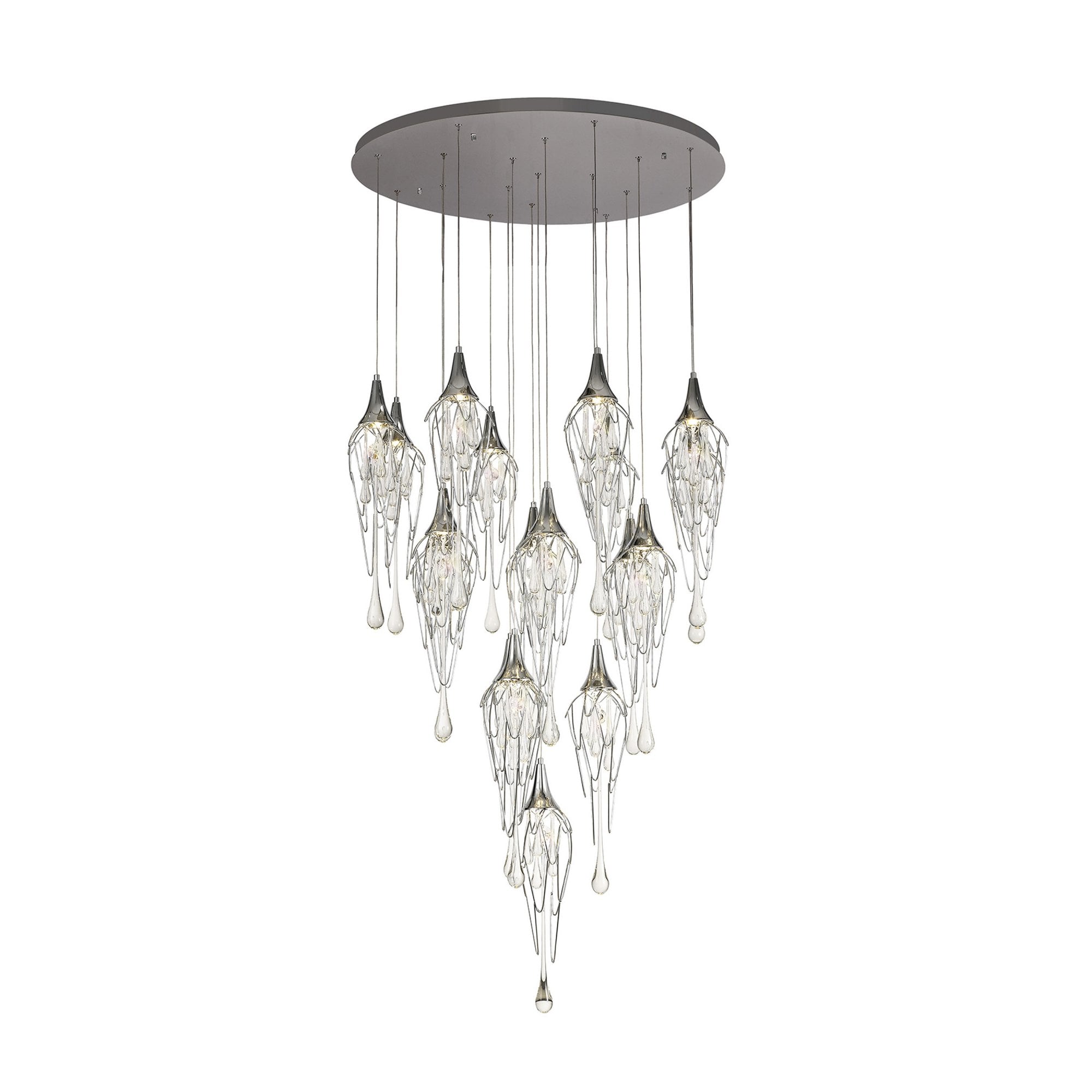 Fabula Albion 18 Light Round Pendant - Polished Chrome