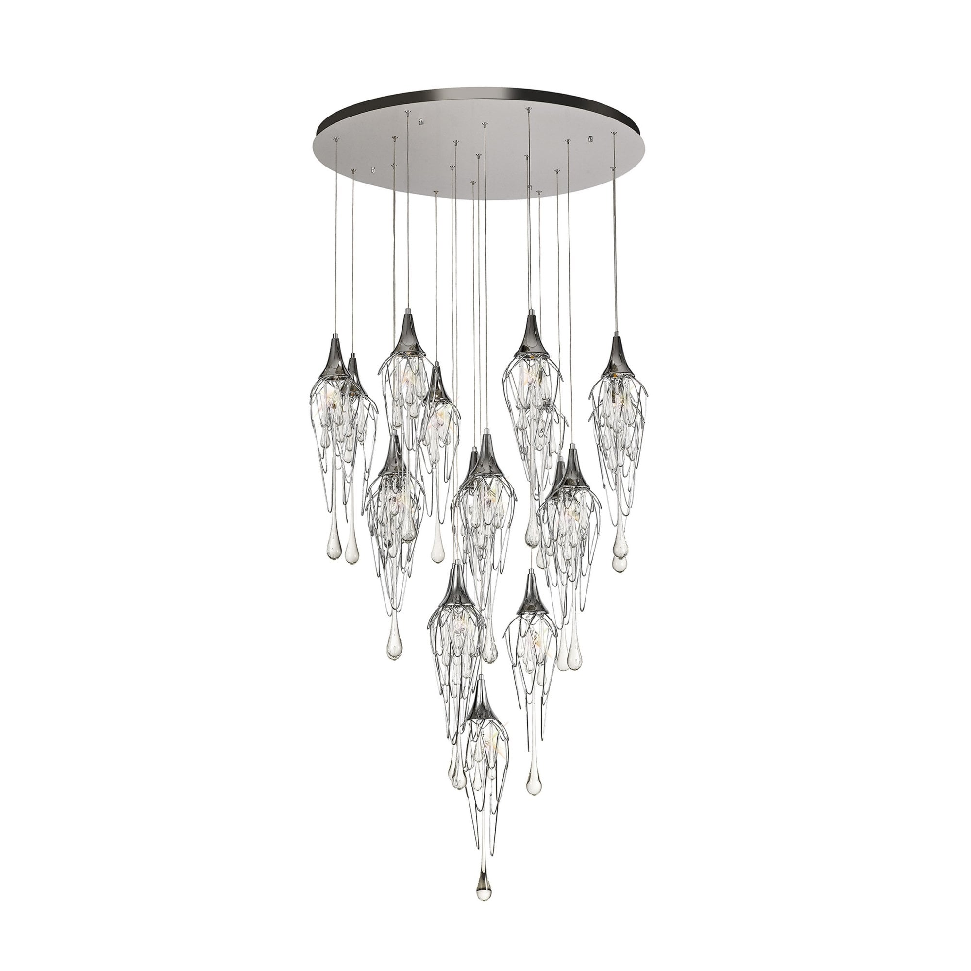 Fabula Albion 18 Light Round Pendant - Polished Chrome