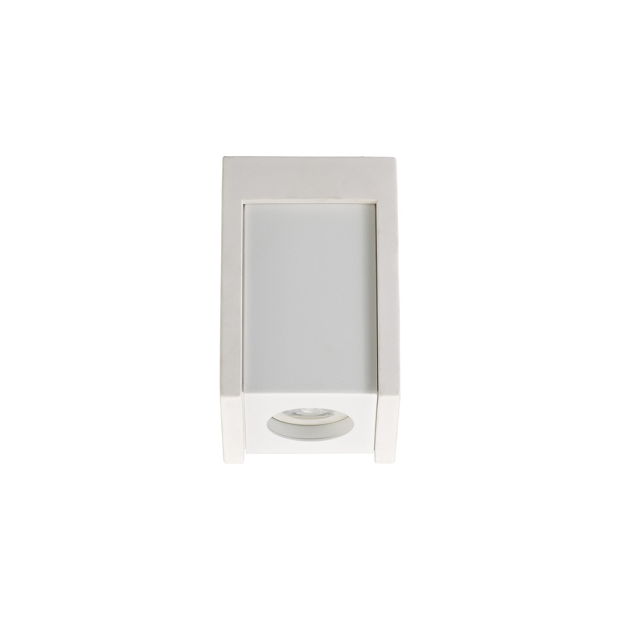 Fabula Trevose Single Square Ceiling Spot Light - White Paintable Gypsum & Matt White Cover