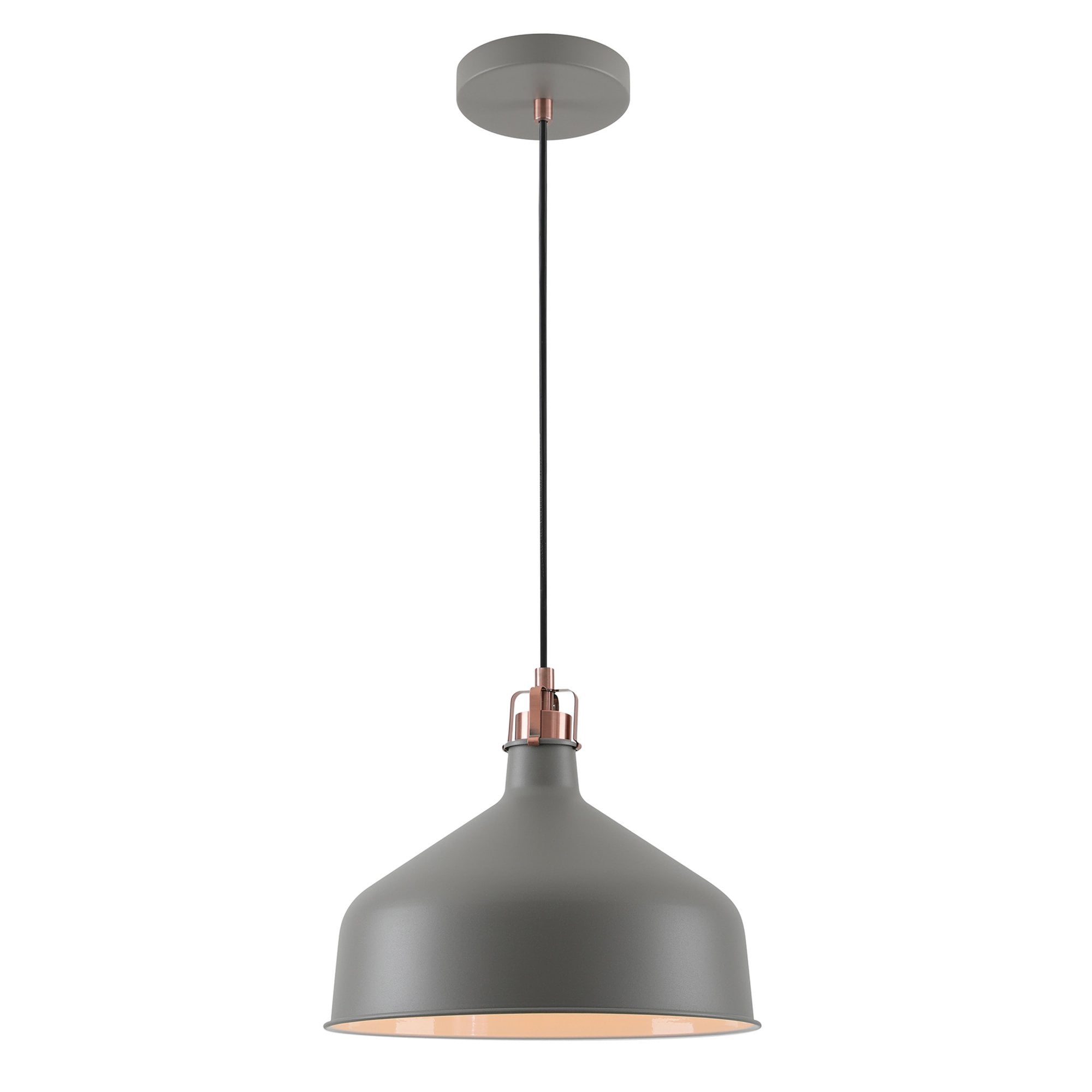 Fabula Forest Single Medium Pendant - Sand Grey & Copper