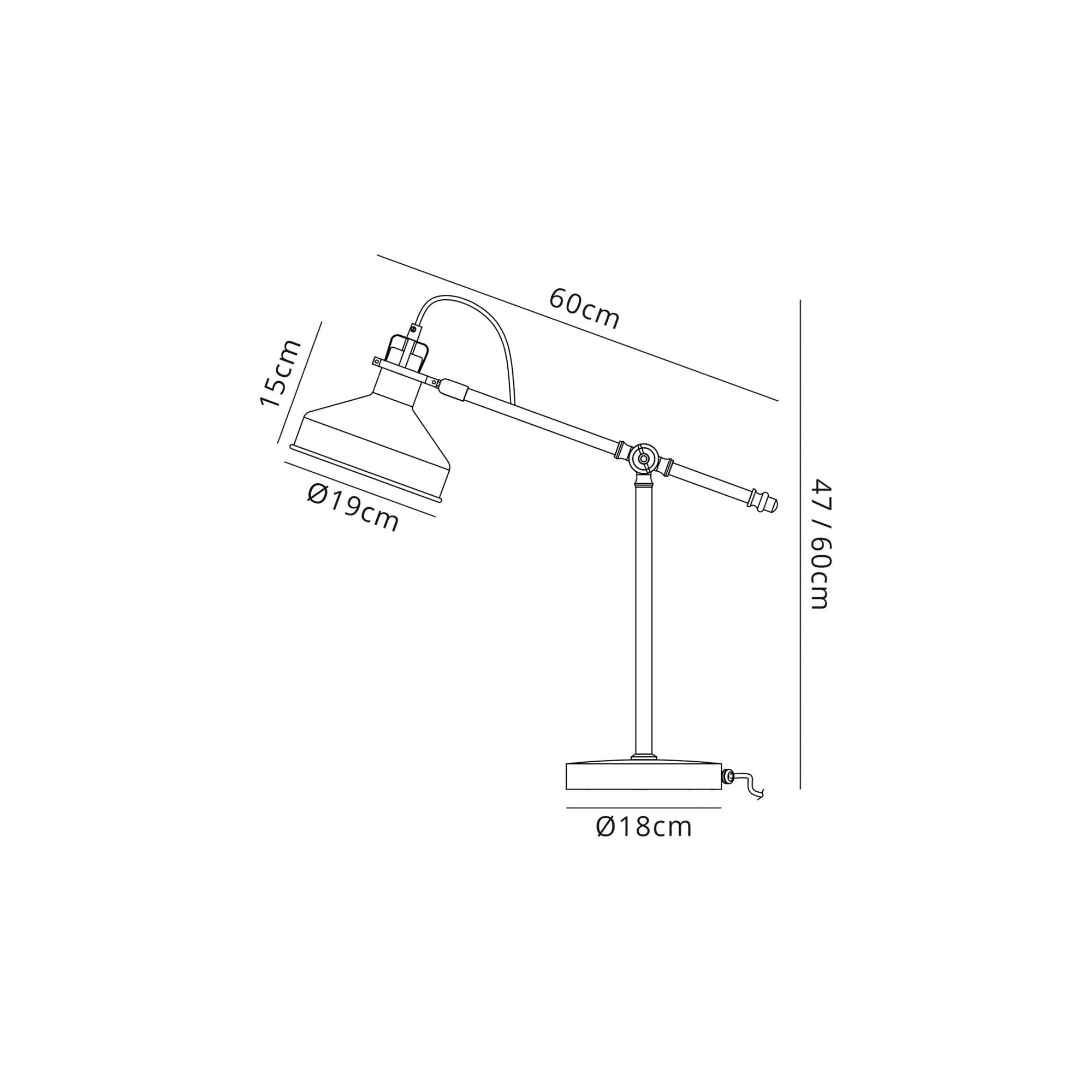 Fabula Forest Single Adjustable Table Lamp - Sand White & Satin Nickel