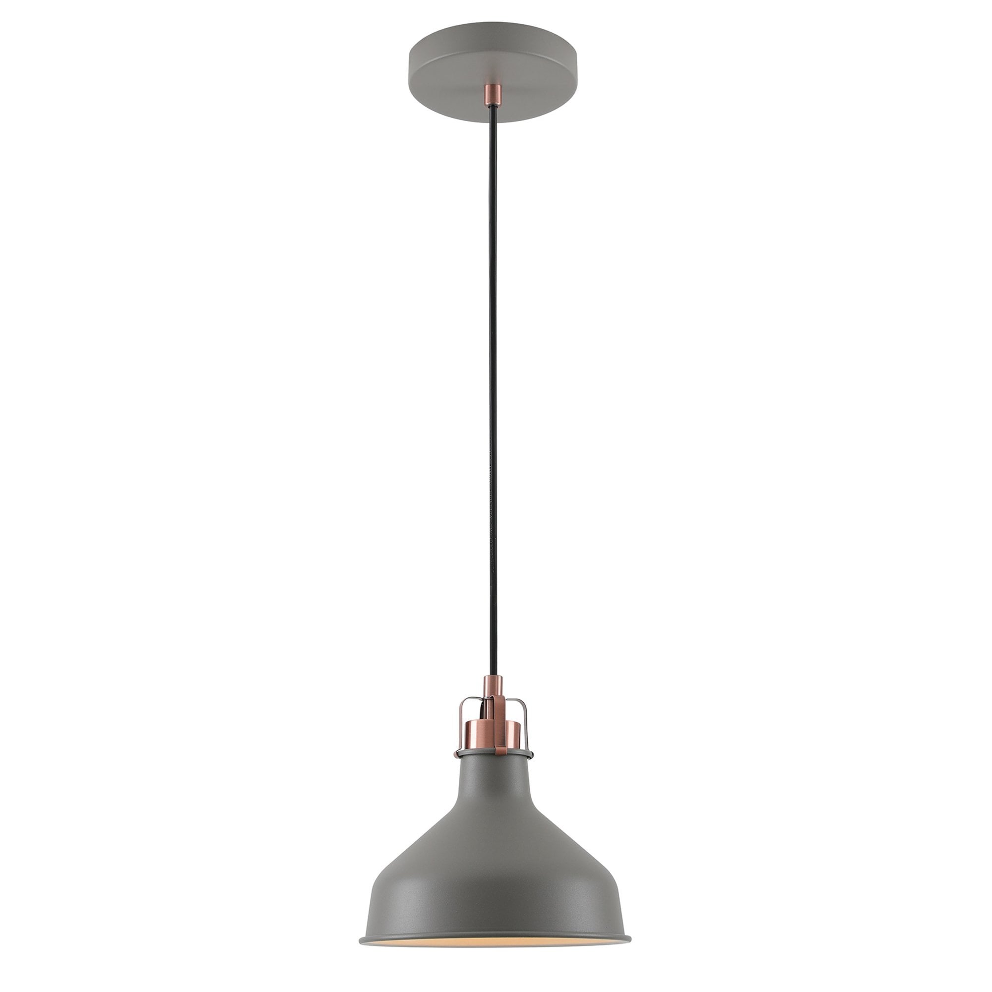Fabula Forest Single Small Pendant - Sand Grey & Copper