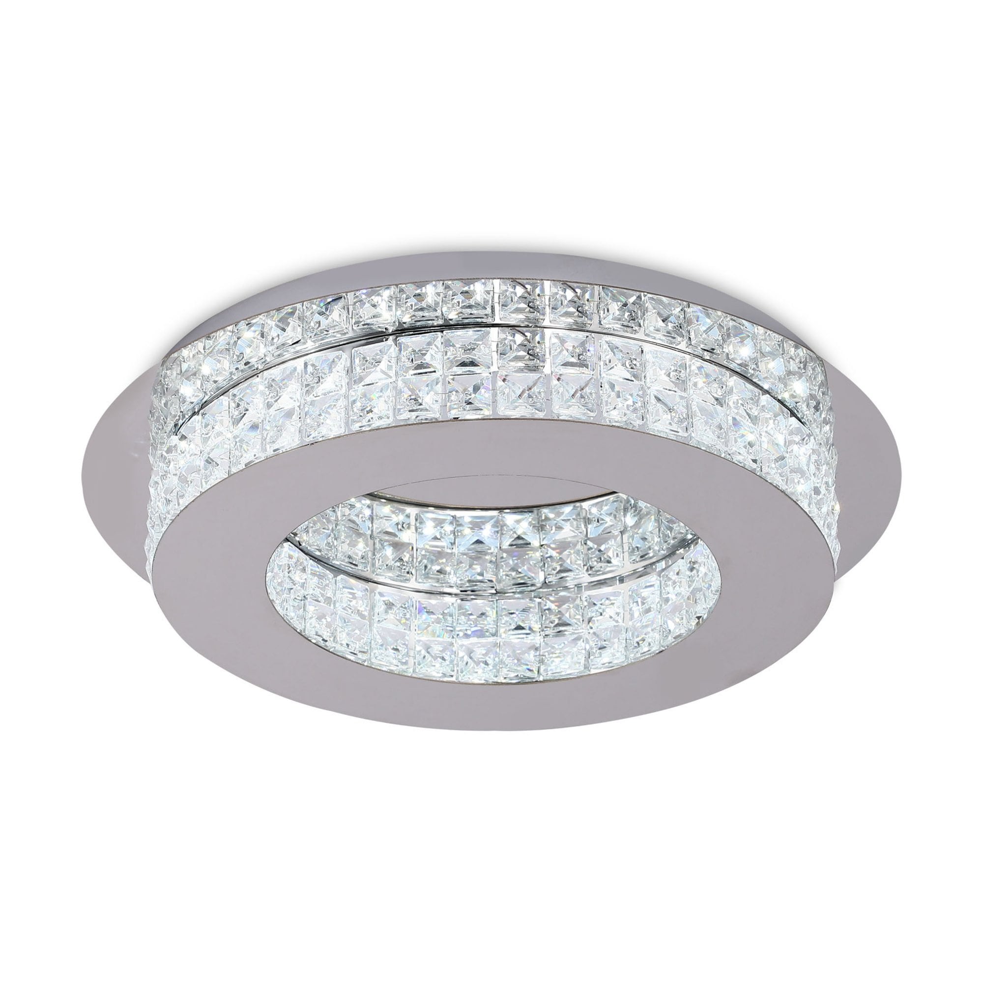 Fabula Doubleday LED Flush Light - Polished Chrome & Crystal
