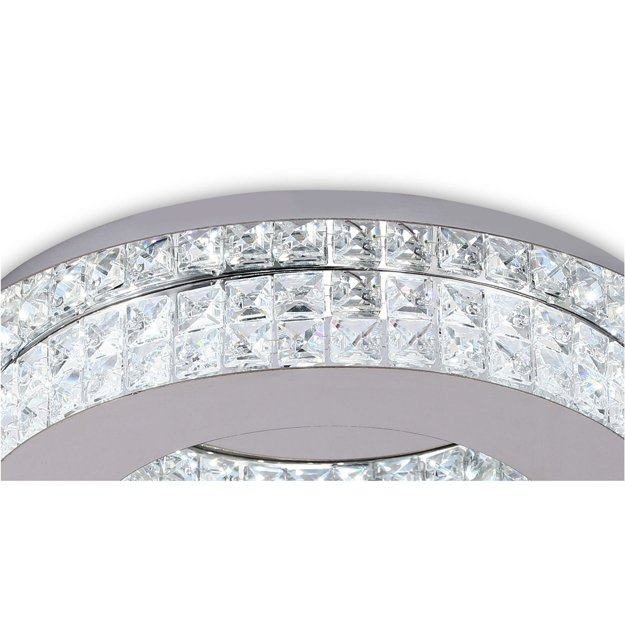 Fabula Doubleday LED Flush Light - Polished Chrome & Crystal