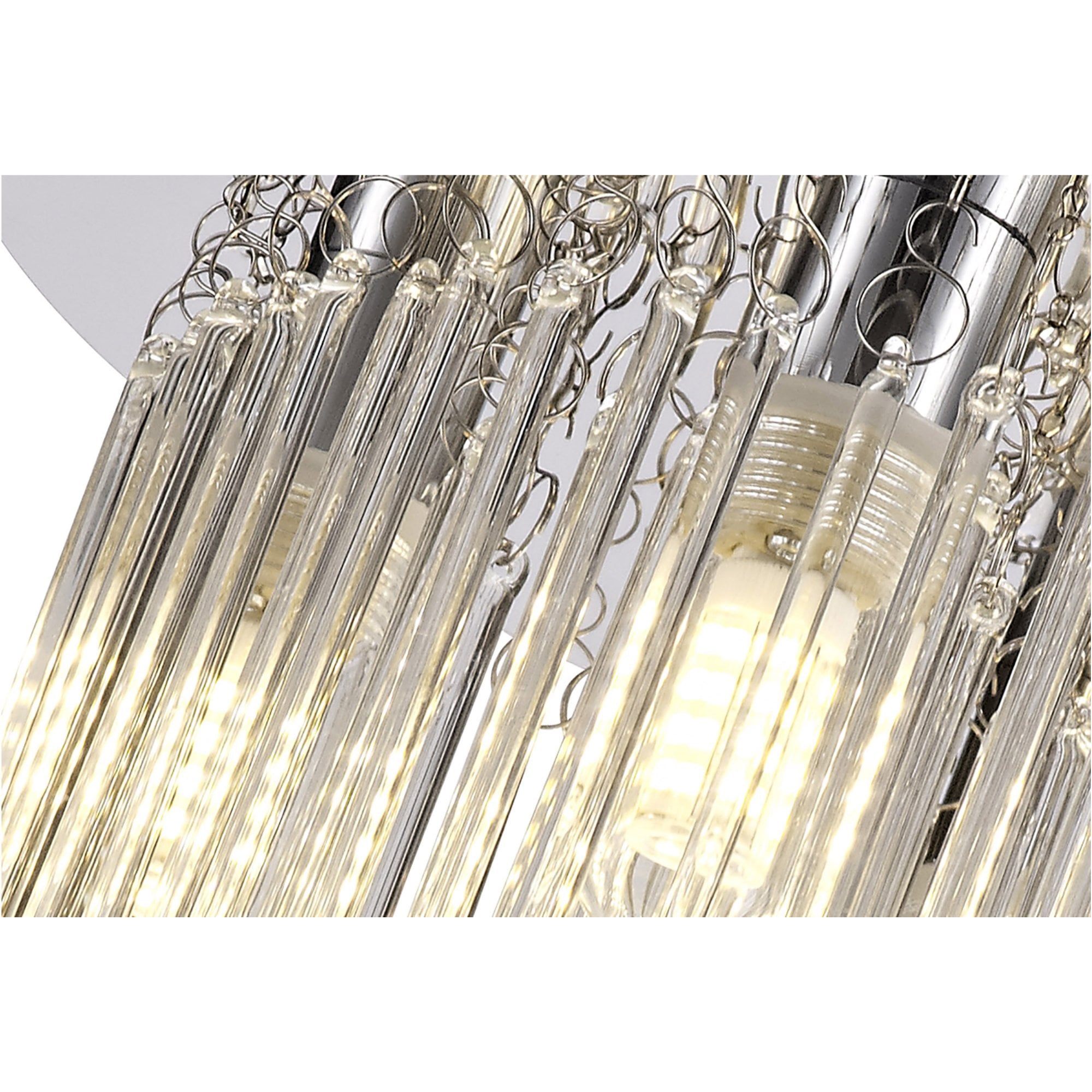 Fabula Woodberry 4 Light Flush Light - Polished Chrome & Clear Glass - IP44