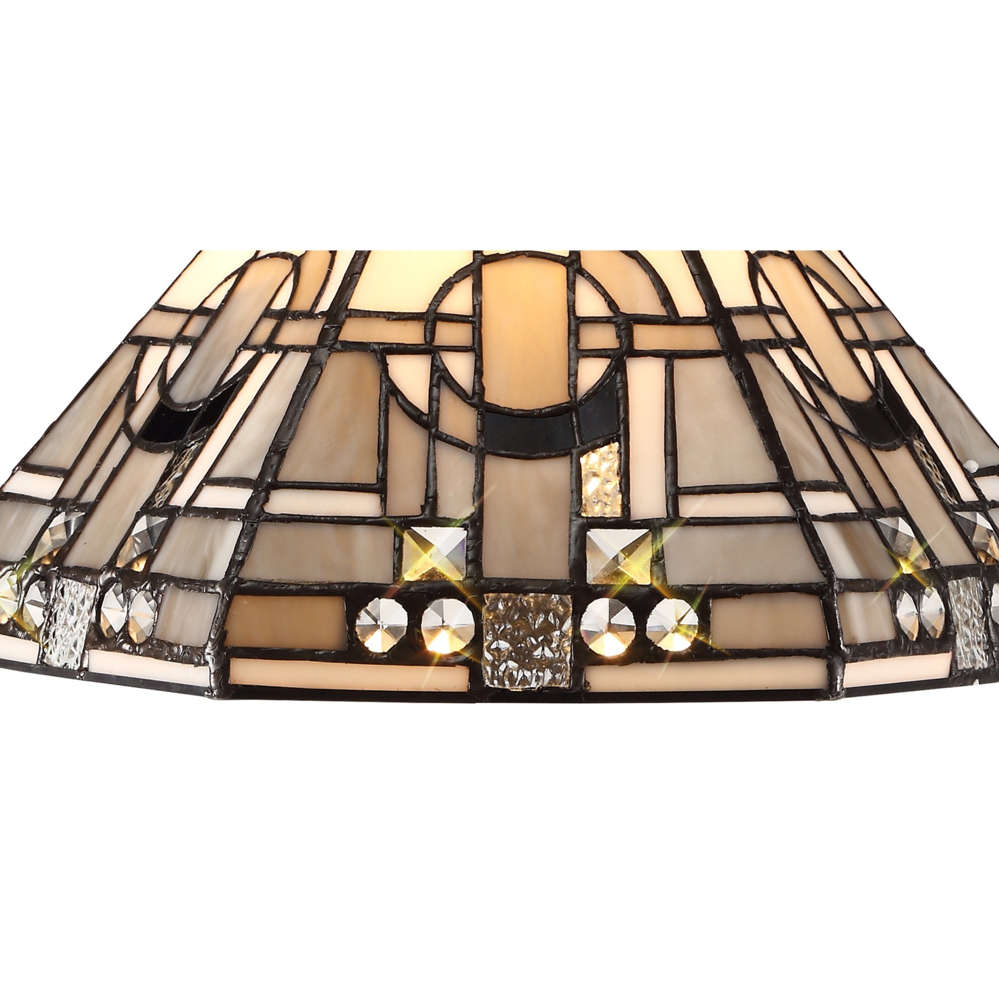 Fabula Cranbourne 30cm Tiffany Shade - Grey - Shade Only