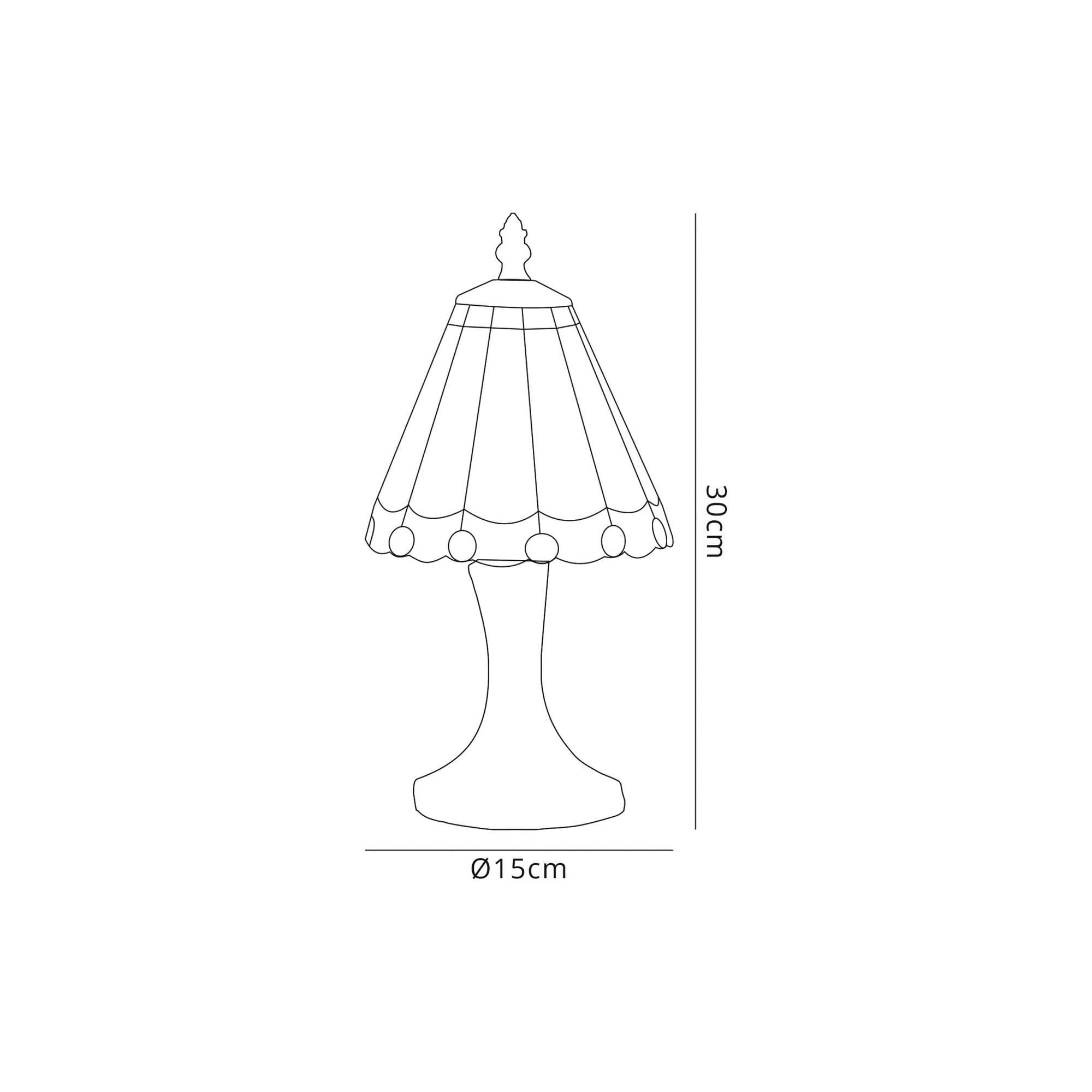 Fabula Amberley Tiffany Table Lamp - Green & Cream