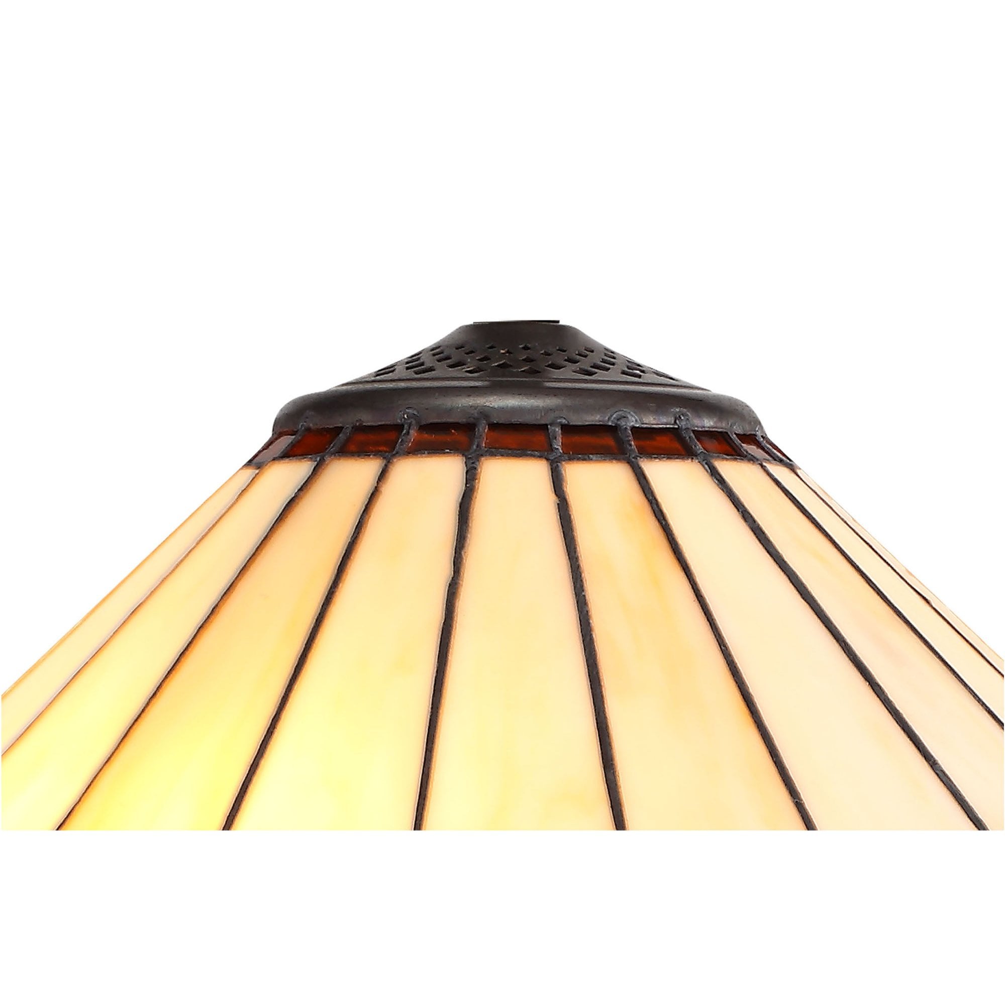 Fabula Amberley 40cm Tiffany Shade - Amber & Cream - Shade Only