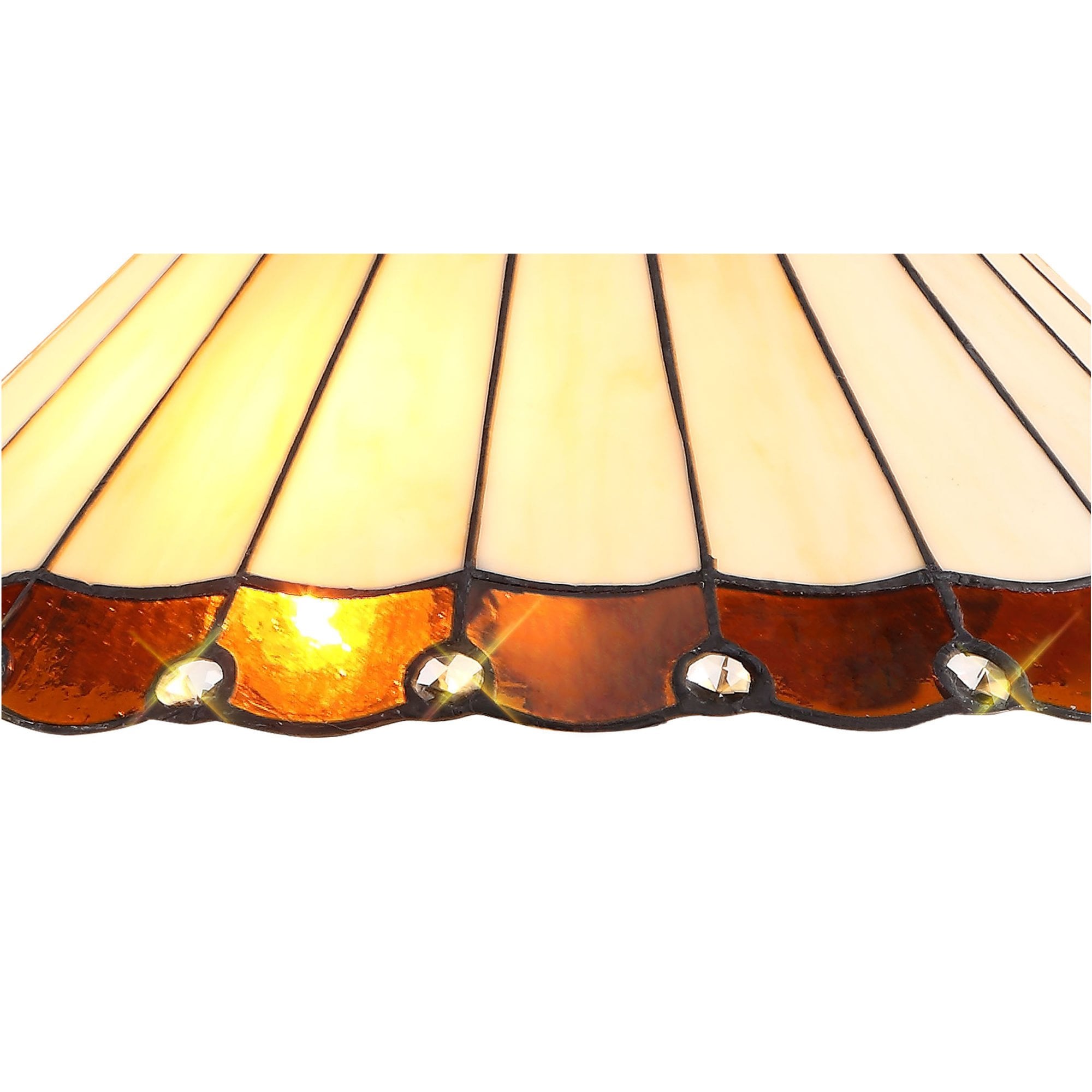 Fabula Amberley 40cm Tiffany Shade - Amber & Cream - Shade Only