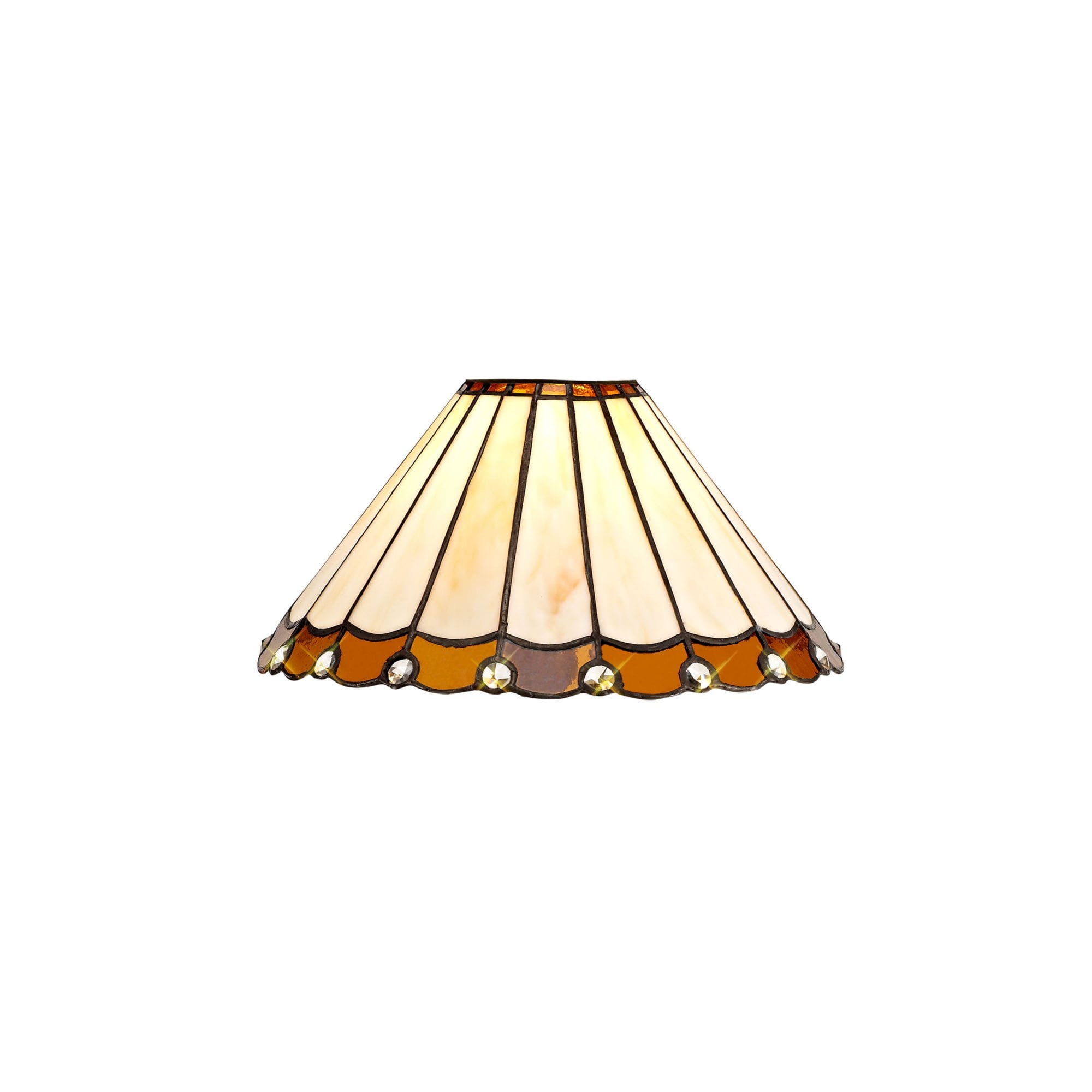 Fabula Amberley 30cm Tiffany Shade - Amber & Cream - Shade Only