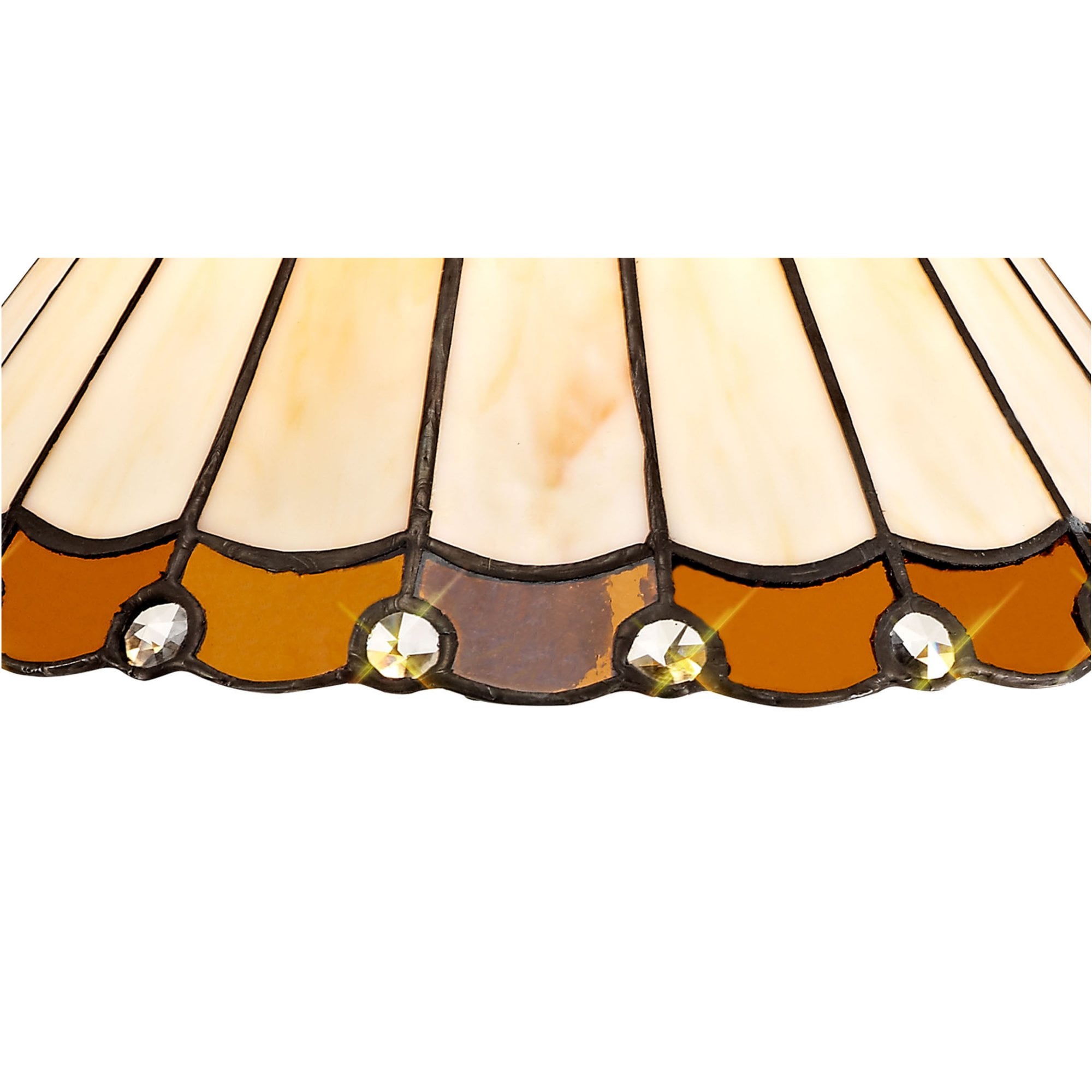 Fabula Amberley 30cm Tiffany Shade - Amber & Cream - Shade Only