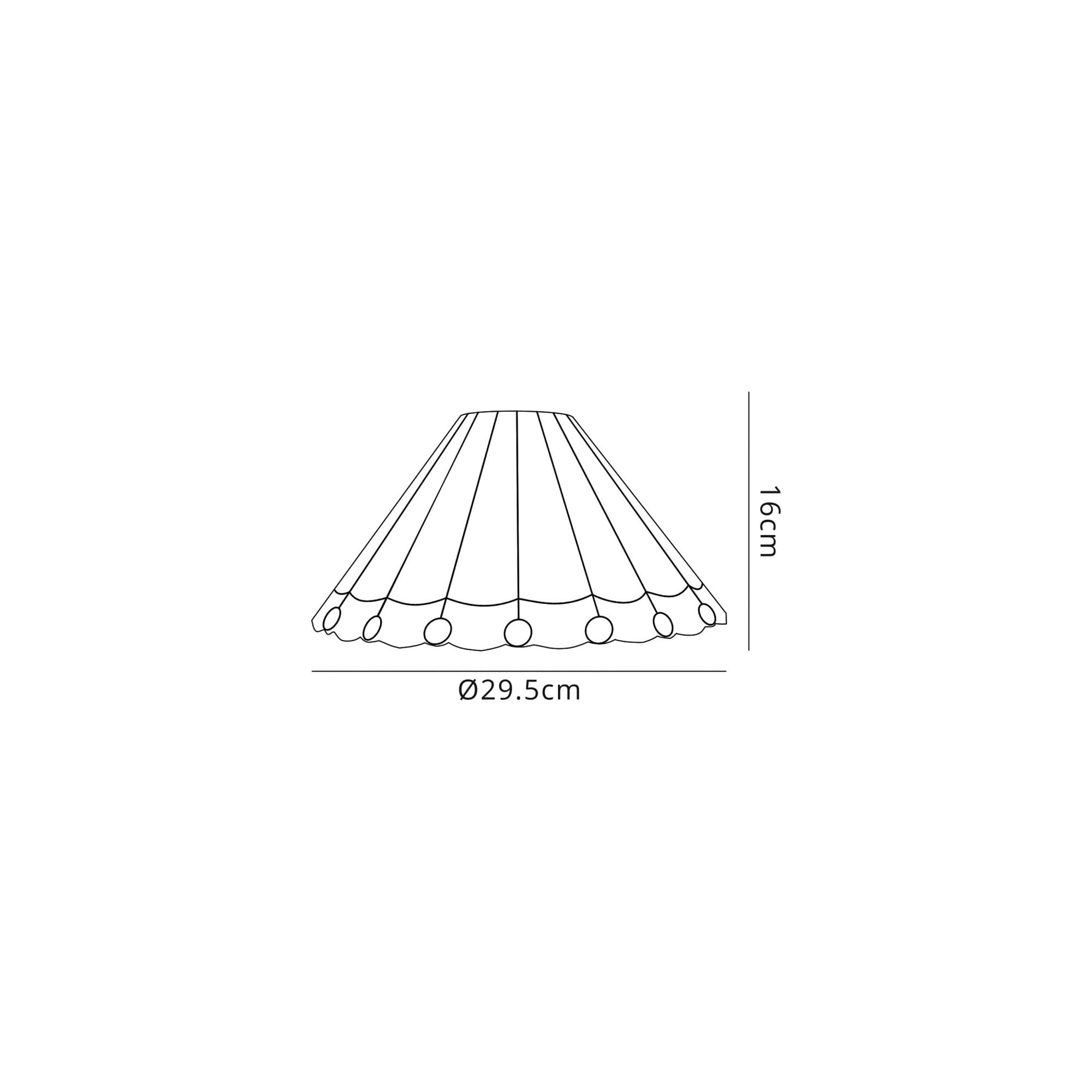 Fabula Amberley 30cm Tiffany Shade - Amber & Cream - Shade Only