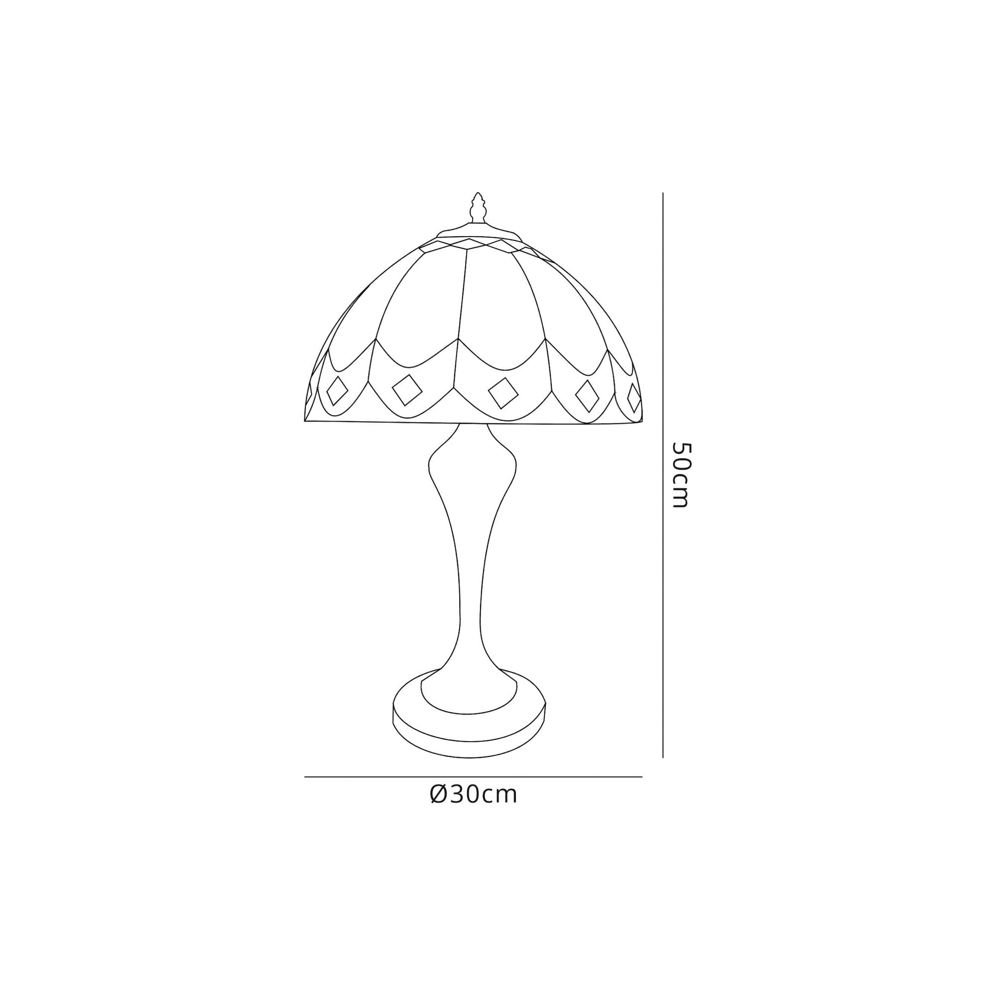 Fabula Orchard Tiffany Table Lamp - Cream & Brown Glass