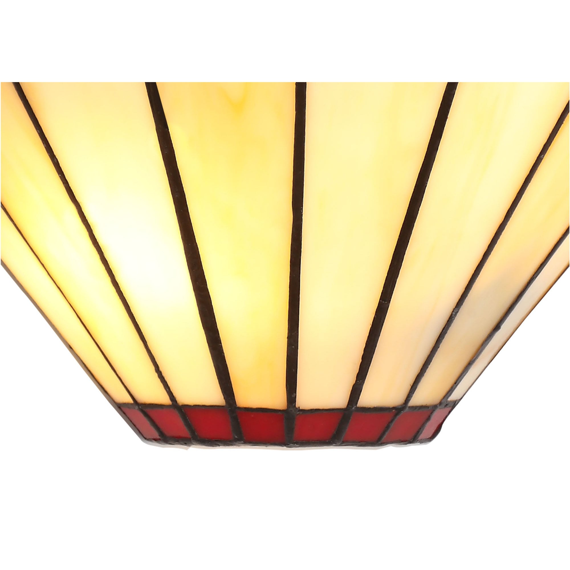 Fabula Amberley Tiffany Wall Lamp - Red & Cream