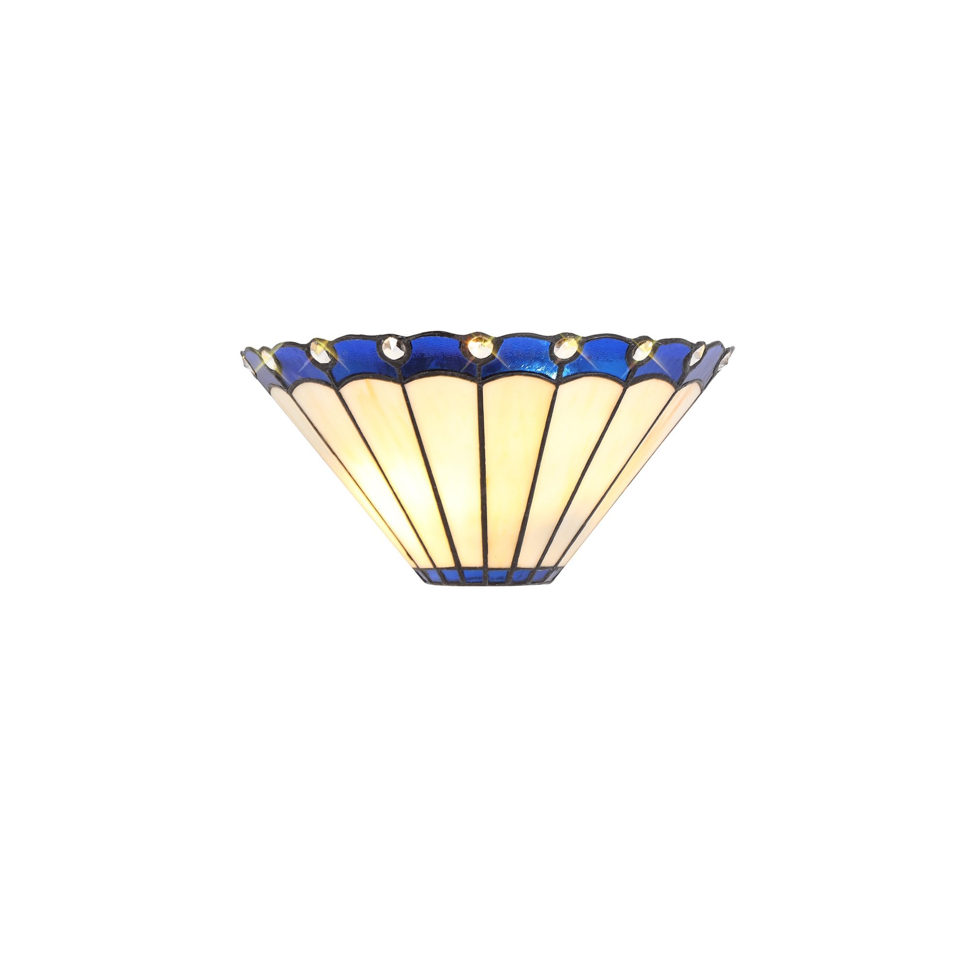 Fabula Amberley Tiffany Wall Lamp - Blue & Cream