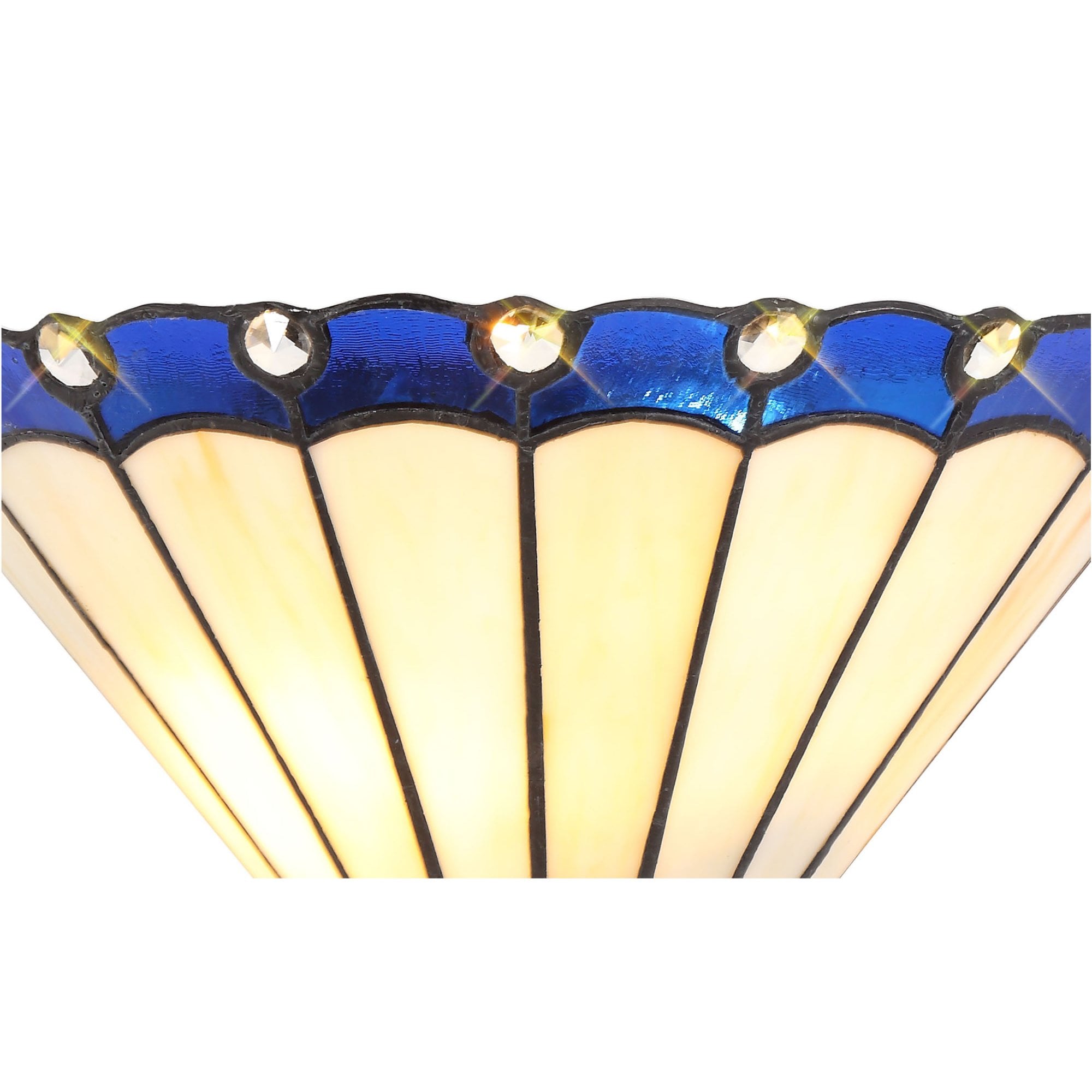 Fabula Amberley Tiffany Wall Lamp - Blue & Cream