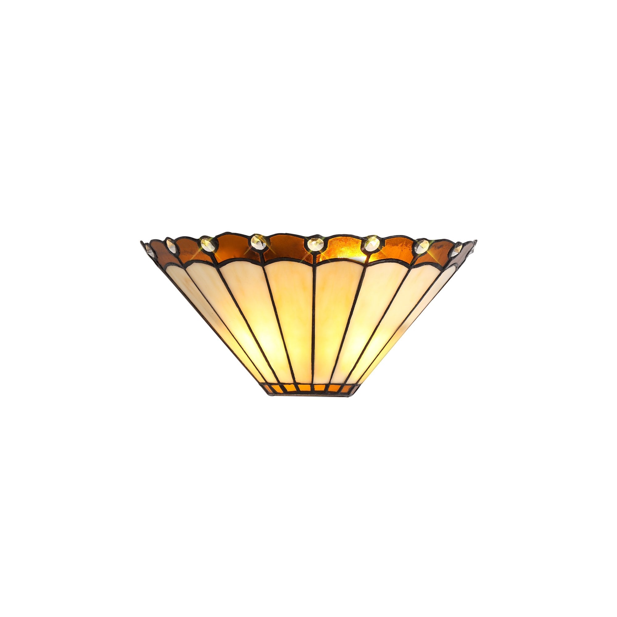 Fabula Amberley Tiffany Wall Lamp - Amber & Cream