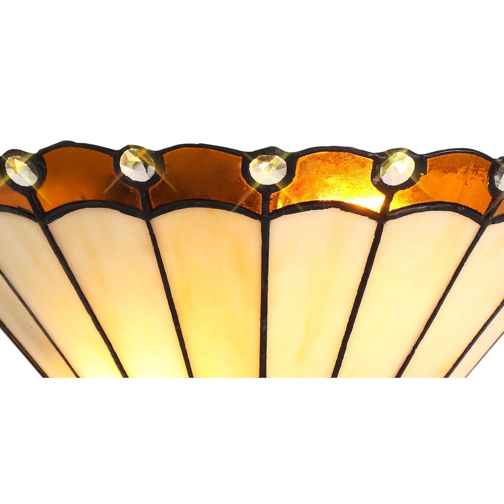 Fabula Amberley Tiffany Wall Lamp - Amber & Cream