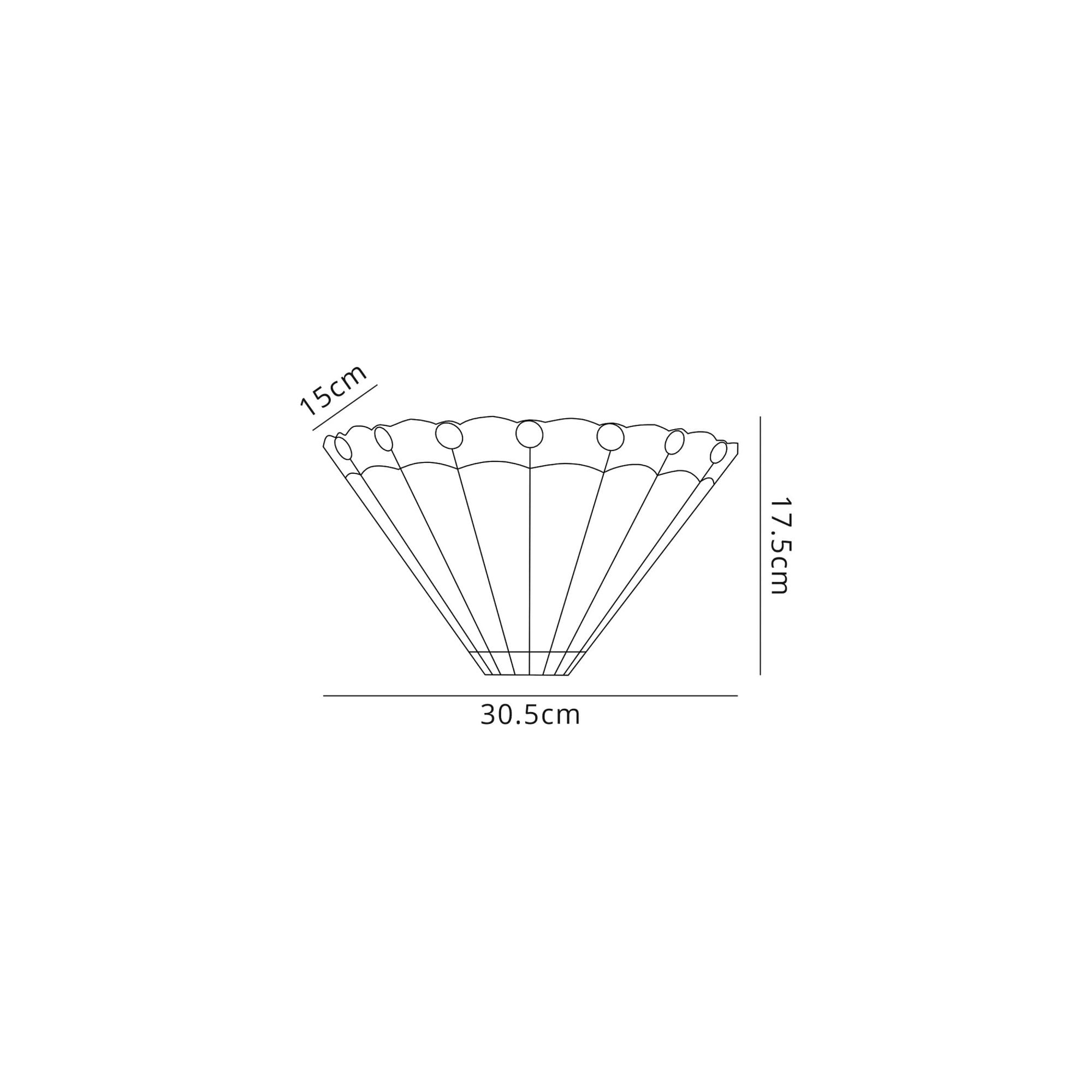 Fabula Amberley Tiffany Wall Lamp - Amber & Cream