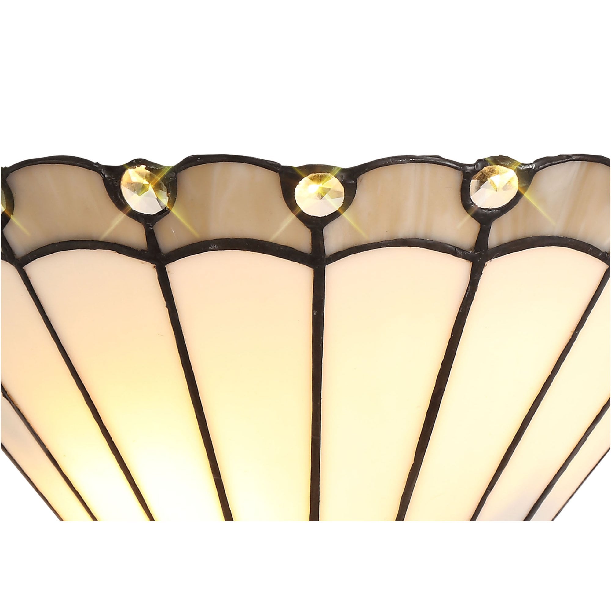 Fabula Amberley Tiffany Wall Lamp - Grey & White